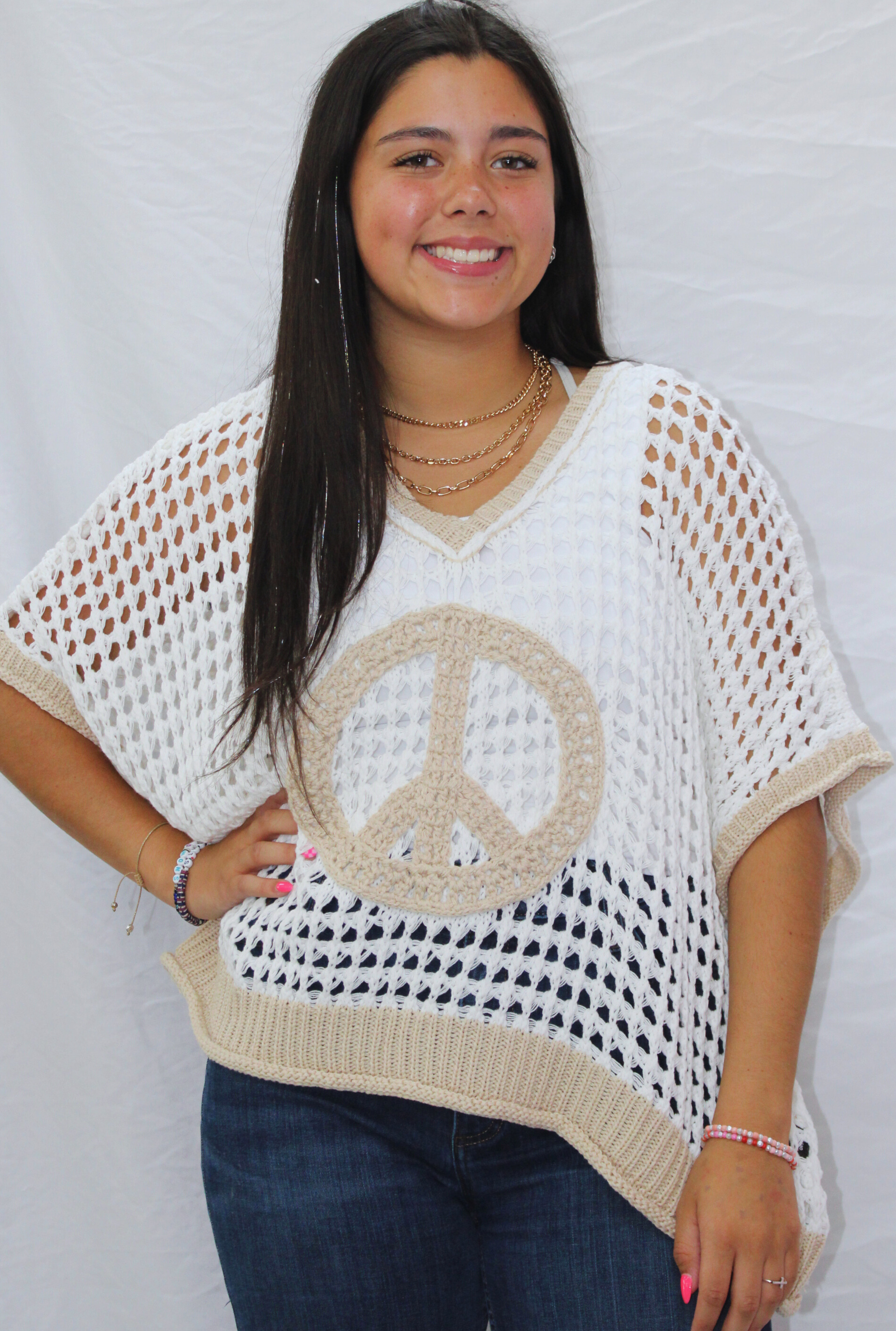 POL PEACE SIGN TOP