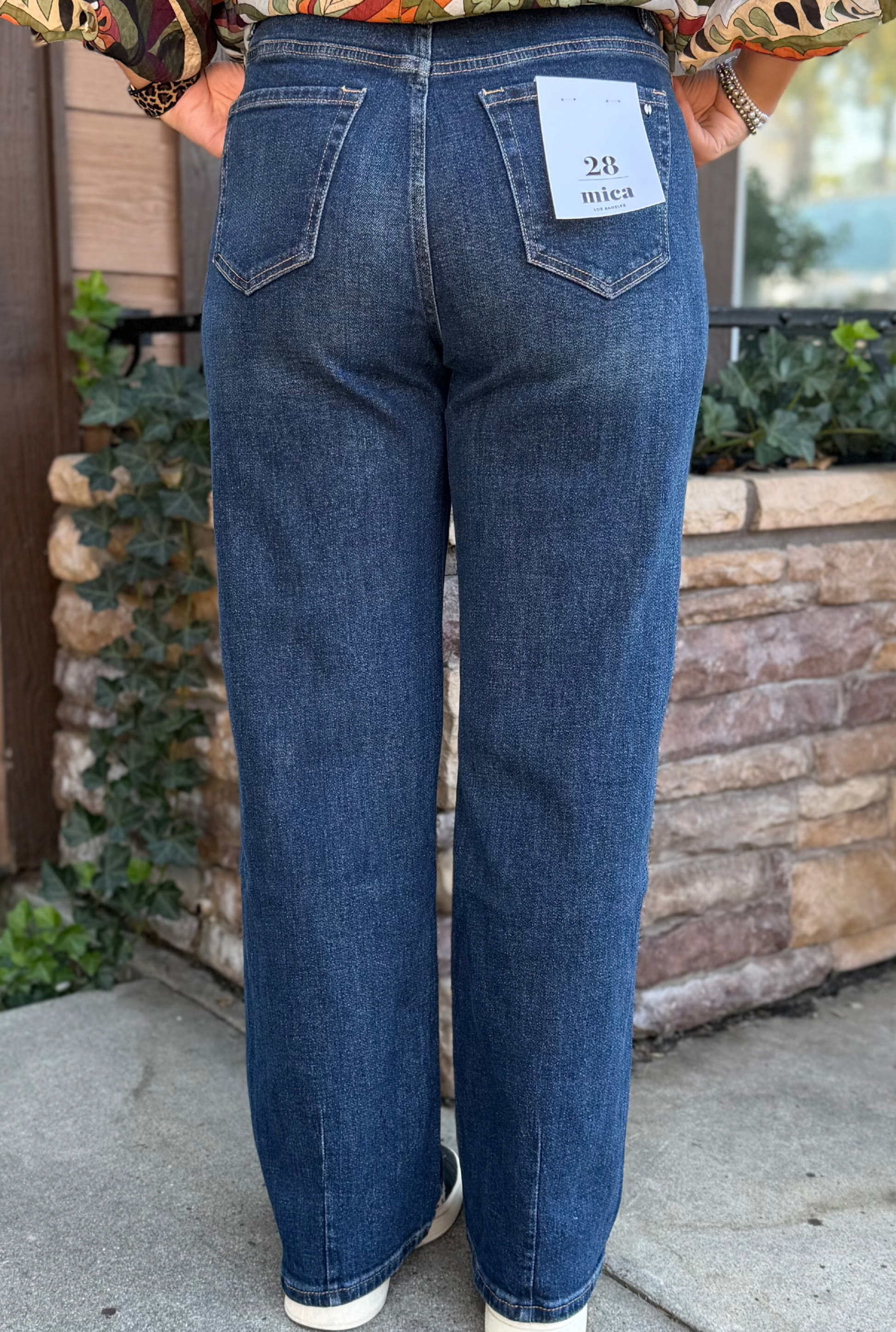 High Rise Loose Fit Straight Leg Jeans