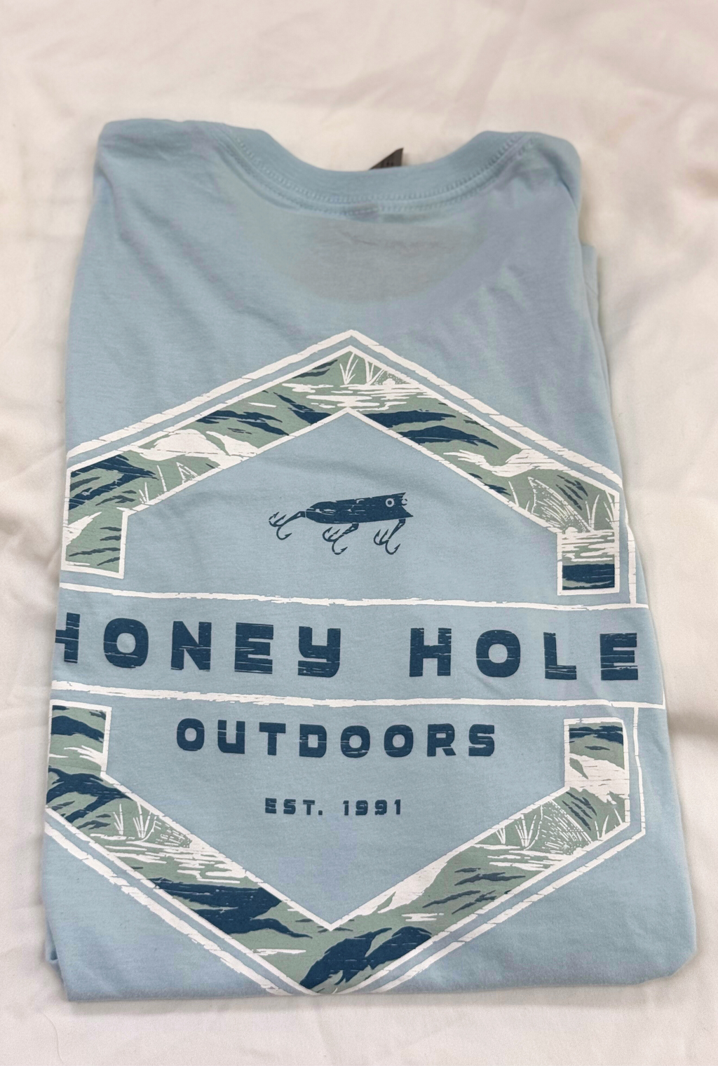 Short Sleeve - Redfish Hex - Lt Blue