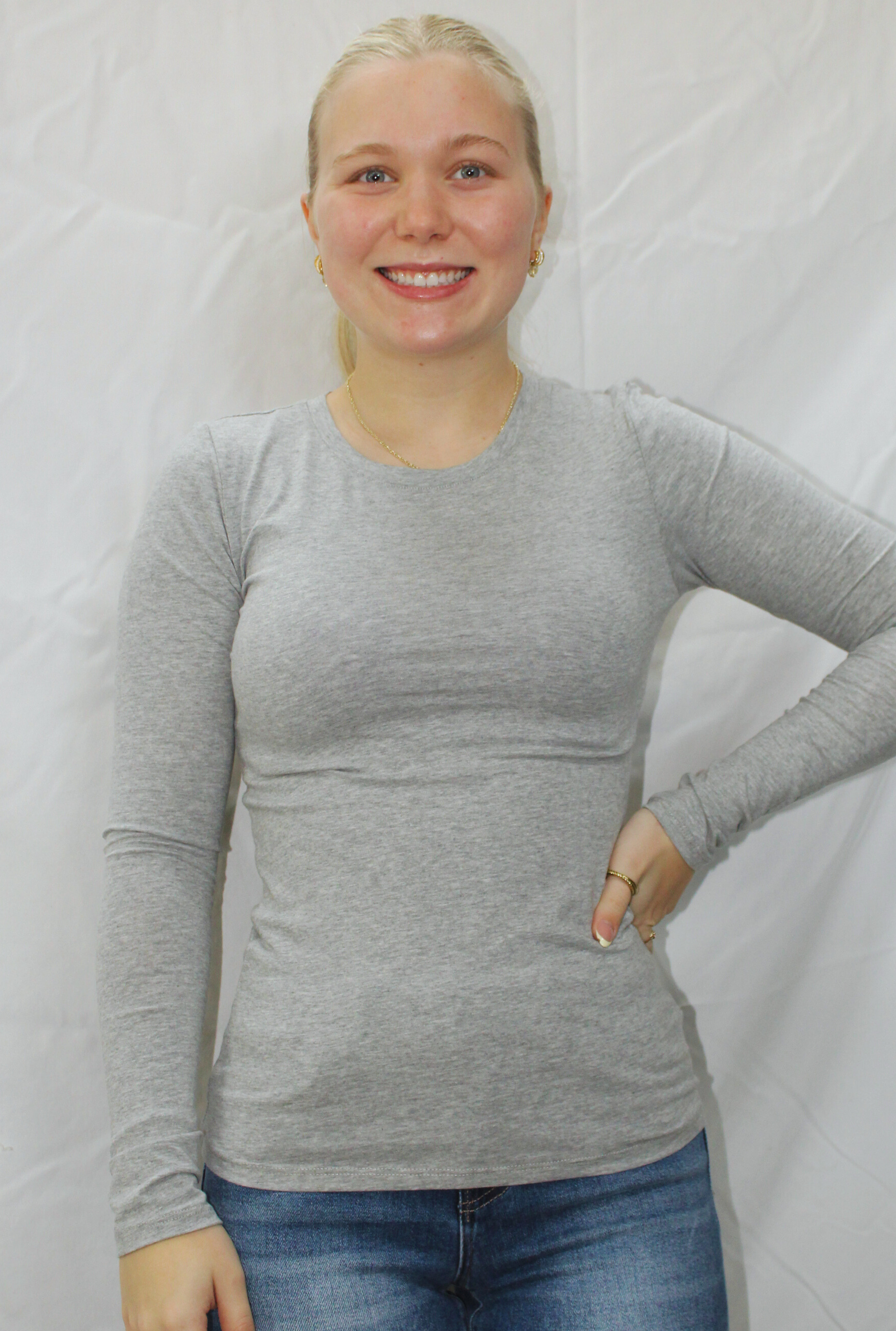 GREY SPANDEX JEYSEY TOP