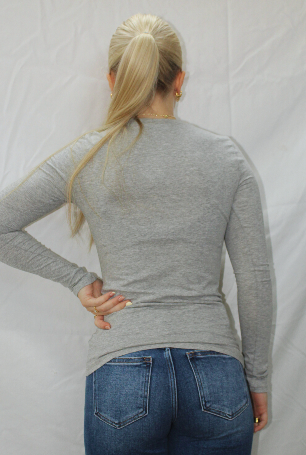 GREY SPANDEX JEYSEY TOP