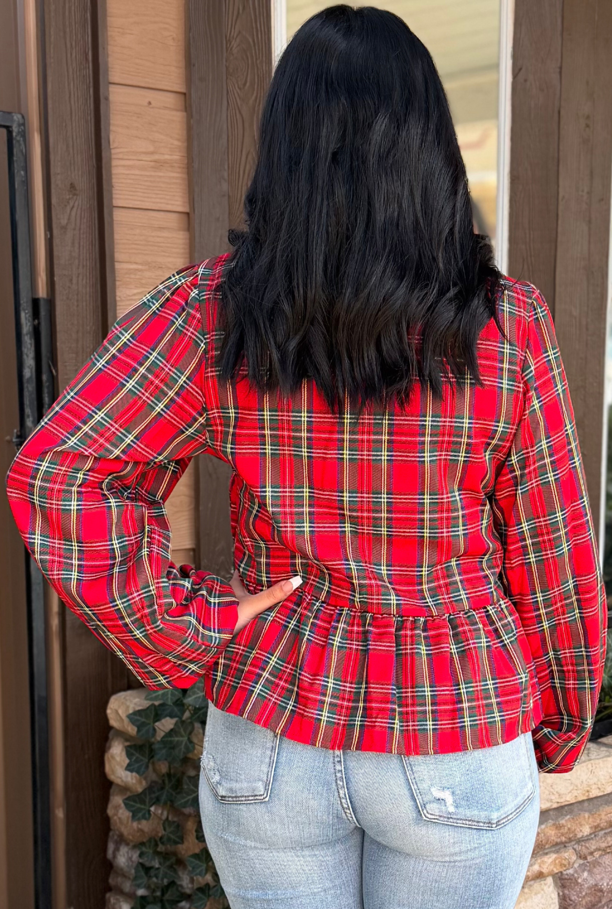 HOLLY PLAID TOP
