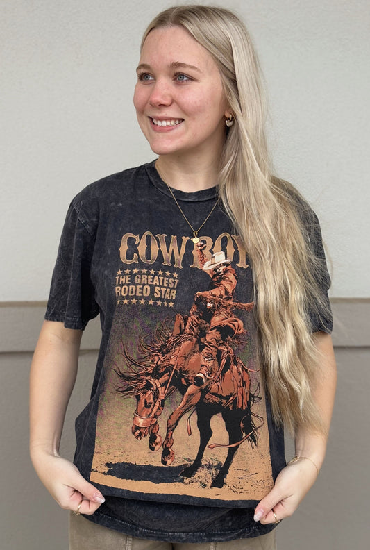 COWBOY THE GREATEST ROEDO STAR GRAPHIC TEE