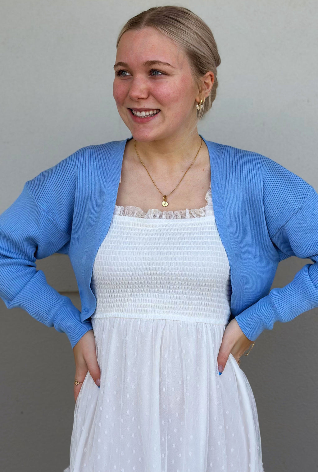 BLUE BOLERO SHRUG
