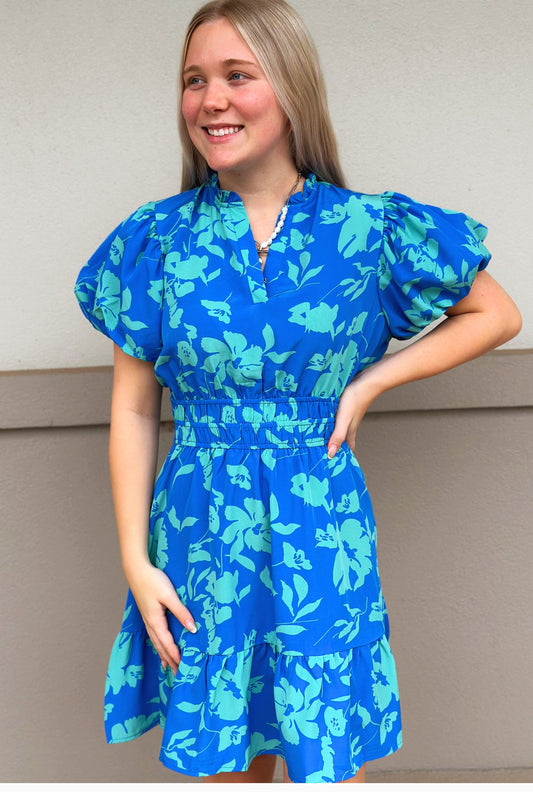 BLUE GETAWAY DRESS