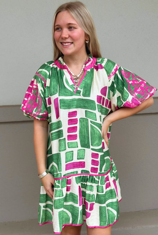 GREEN DARLA DRESS