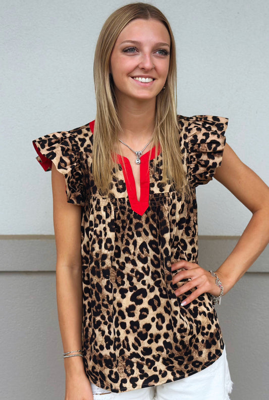LEOPARD LEXI TOP