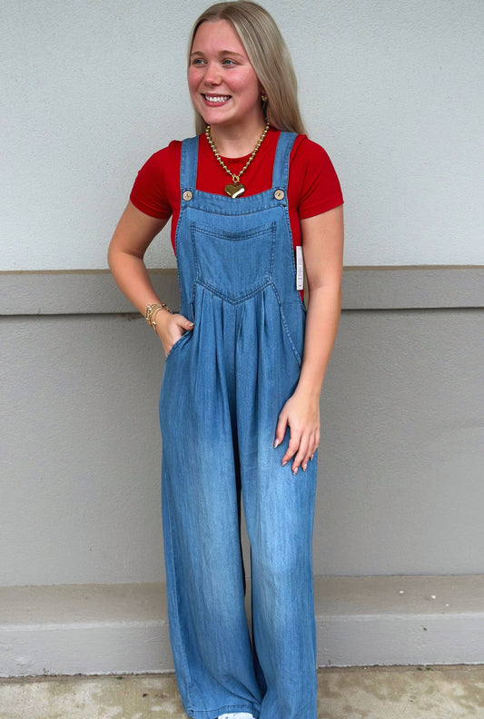 WASHED OVERALL JUMPSUIT