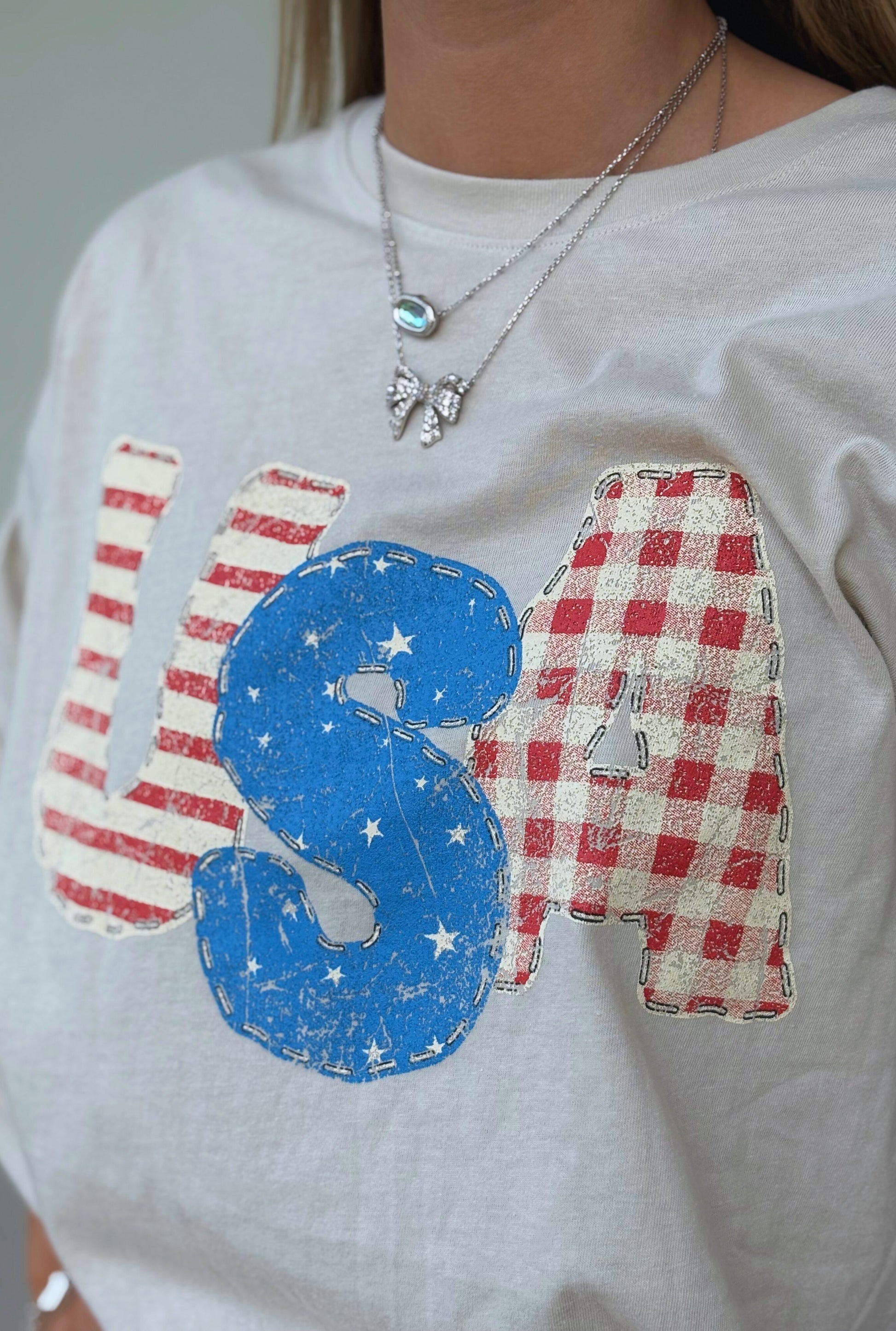 QUILTED USA GRAPHIC TEE