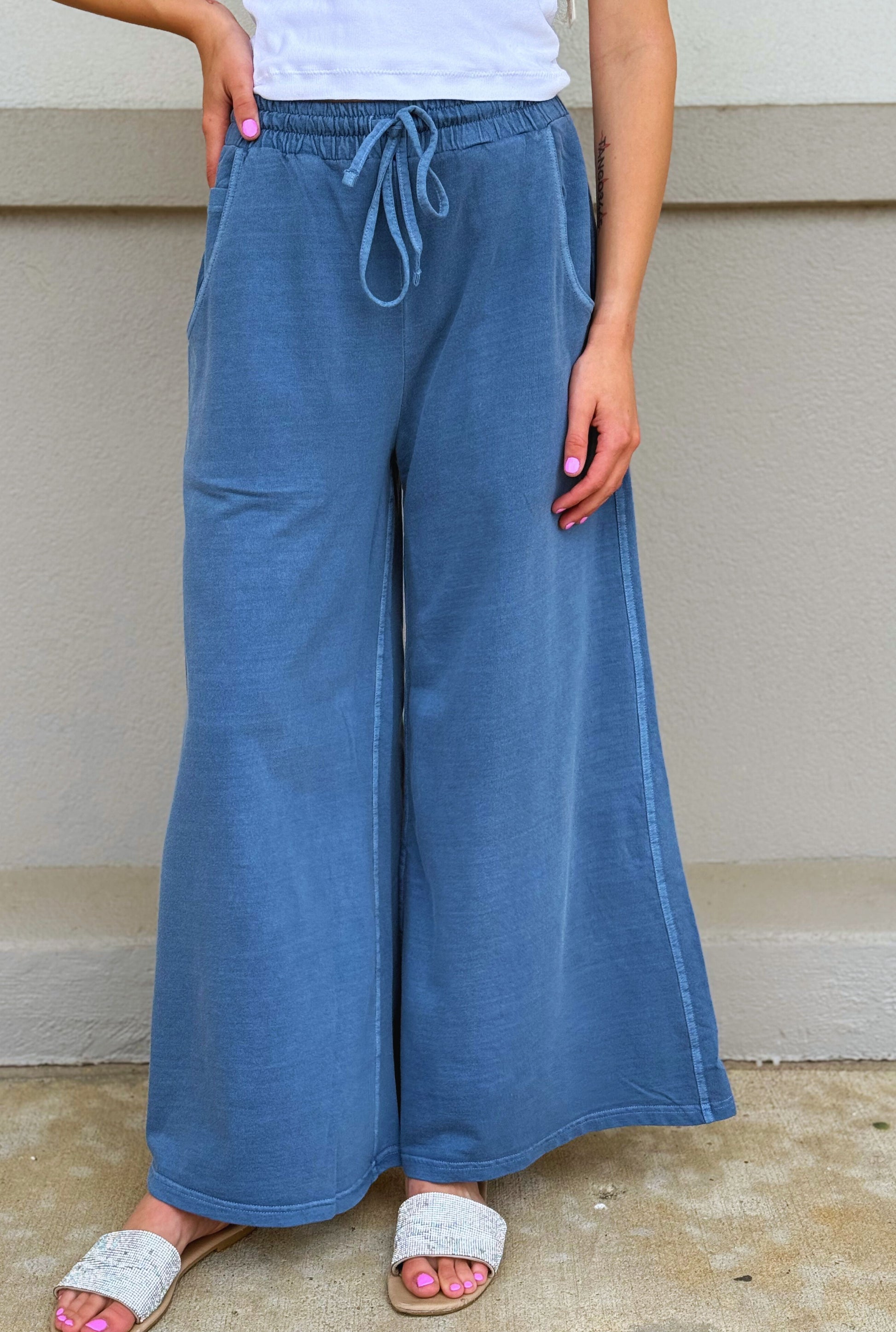 DUSTY BLUE BECCA PANTS
