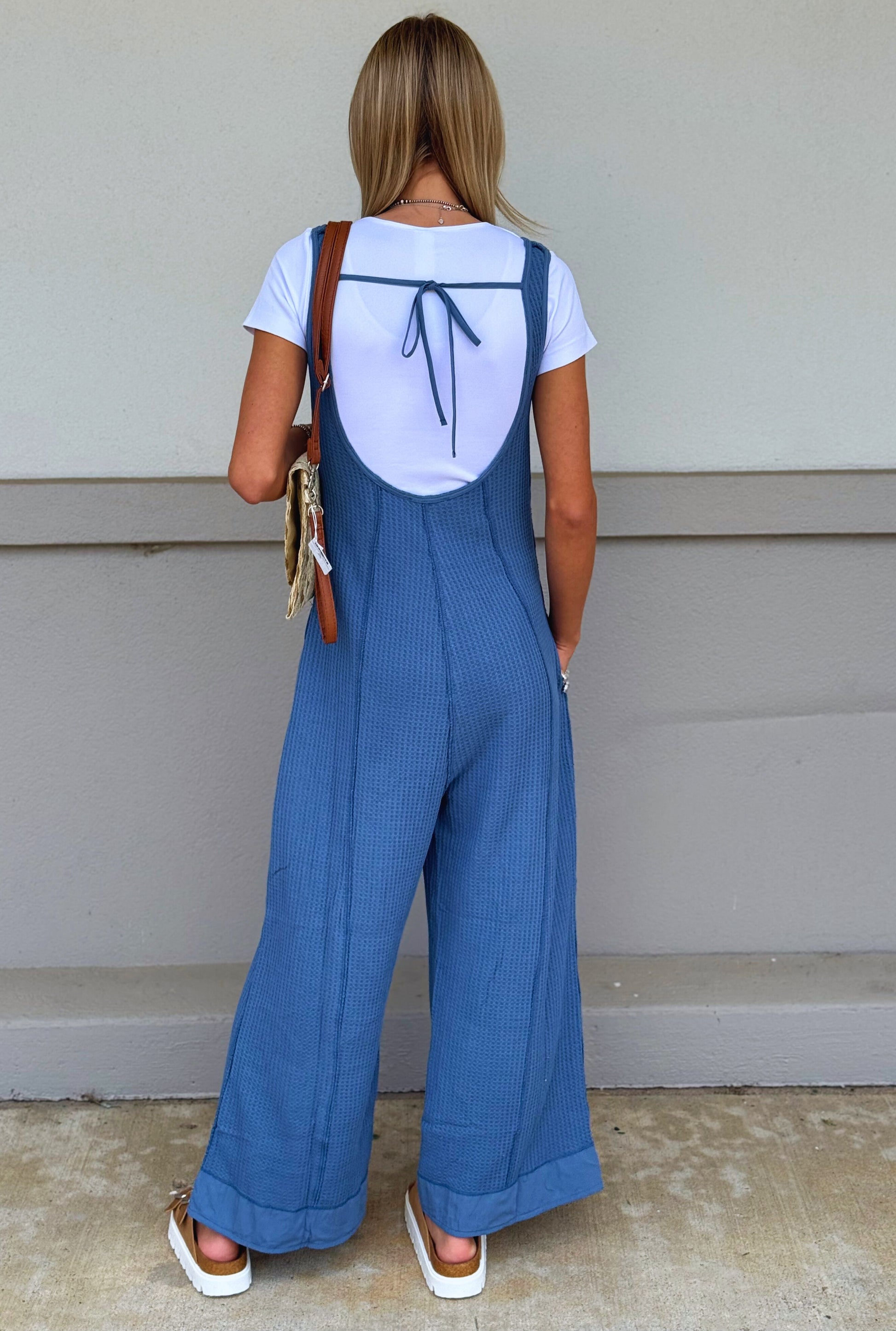 DUSTY BLUE JESSICA OVERALLS