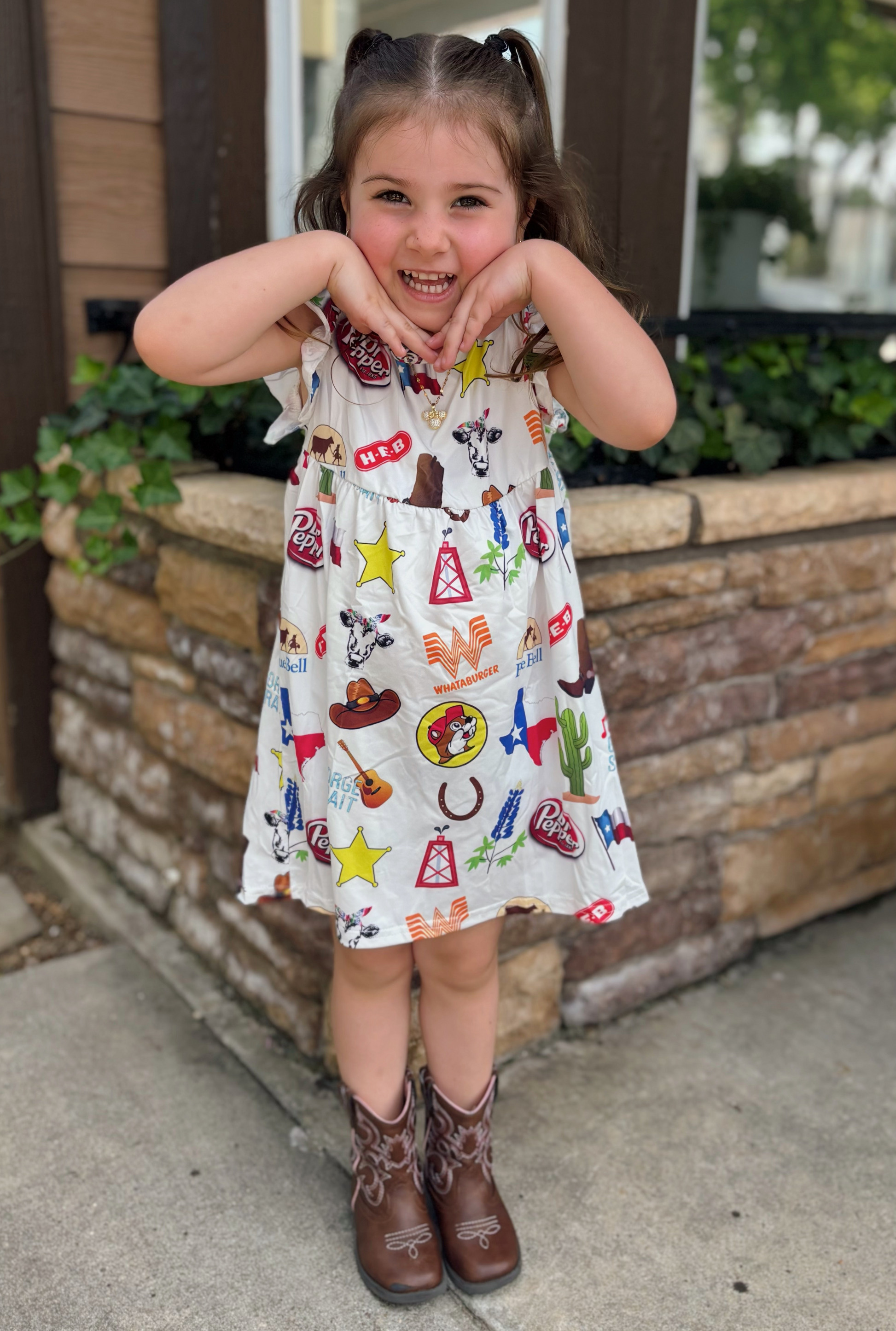 Baby Girl Cactus Printed Summer Dress