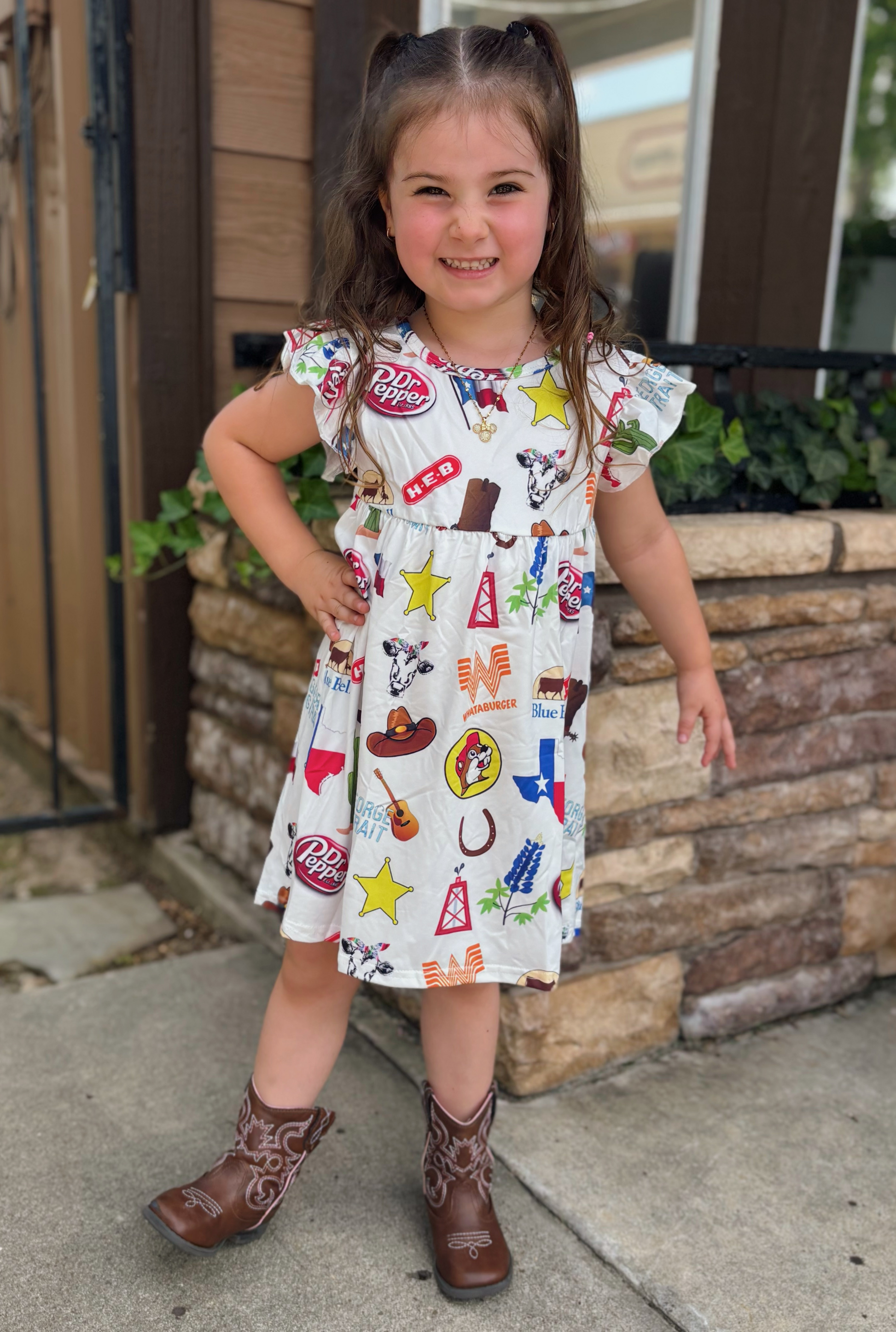 Baby Girl Cactus Printed Summer Dress