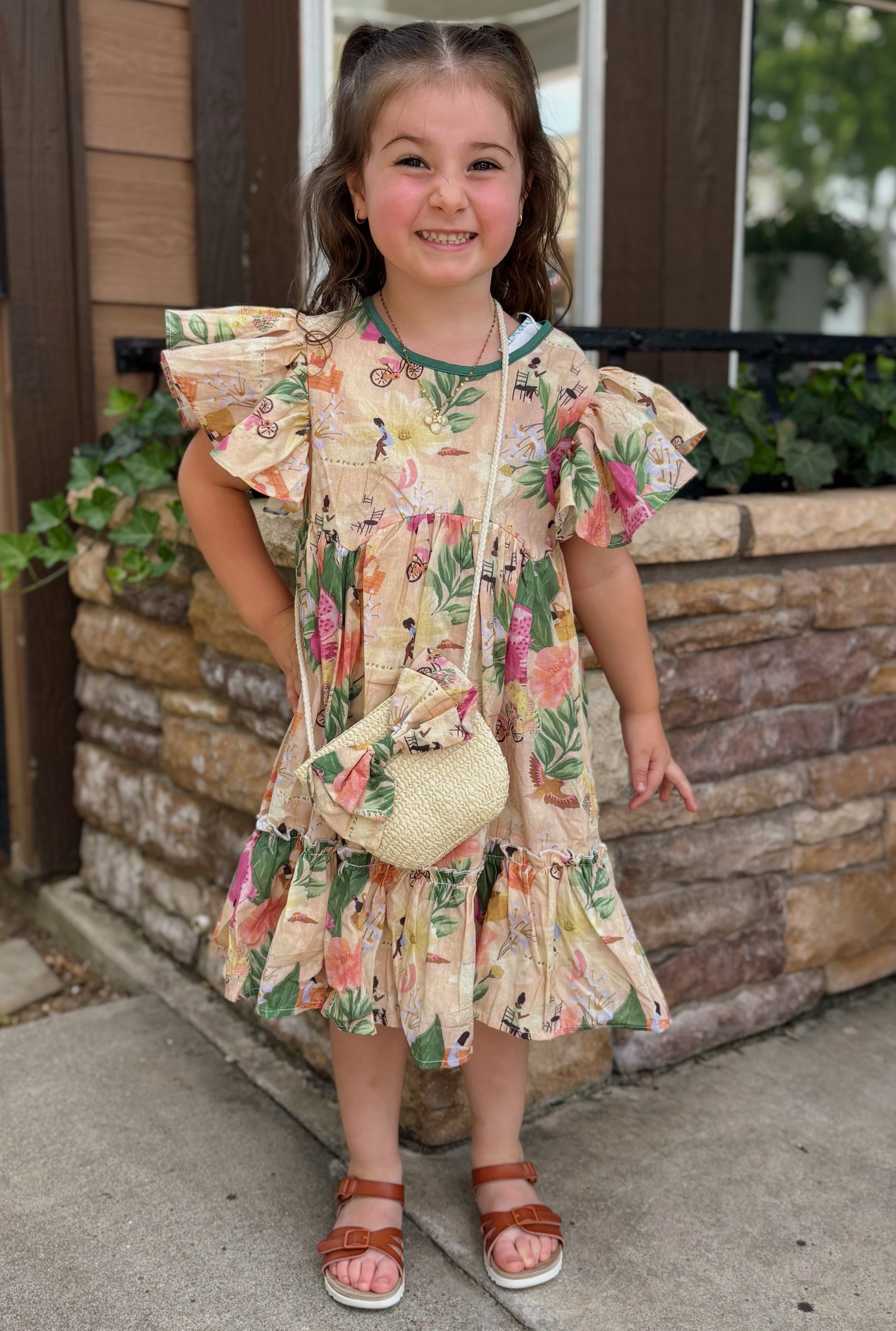 GIRL'S FLORAL VIBRANT DRESS