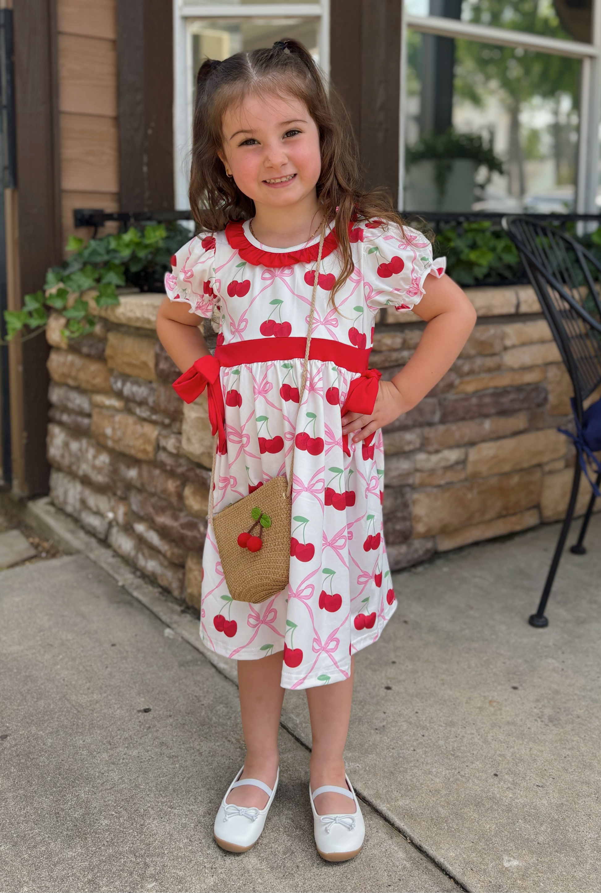 GIRL'S CHERRY DRESS