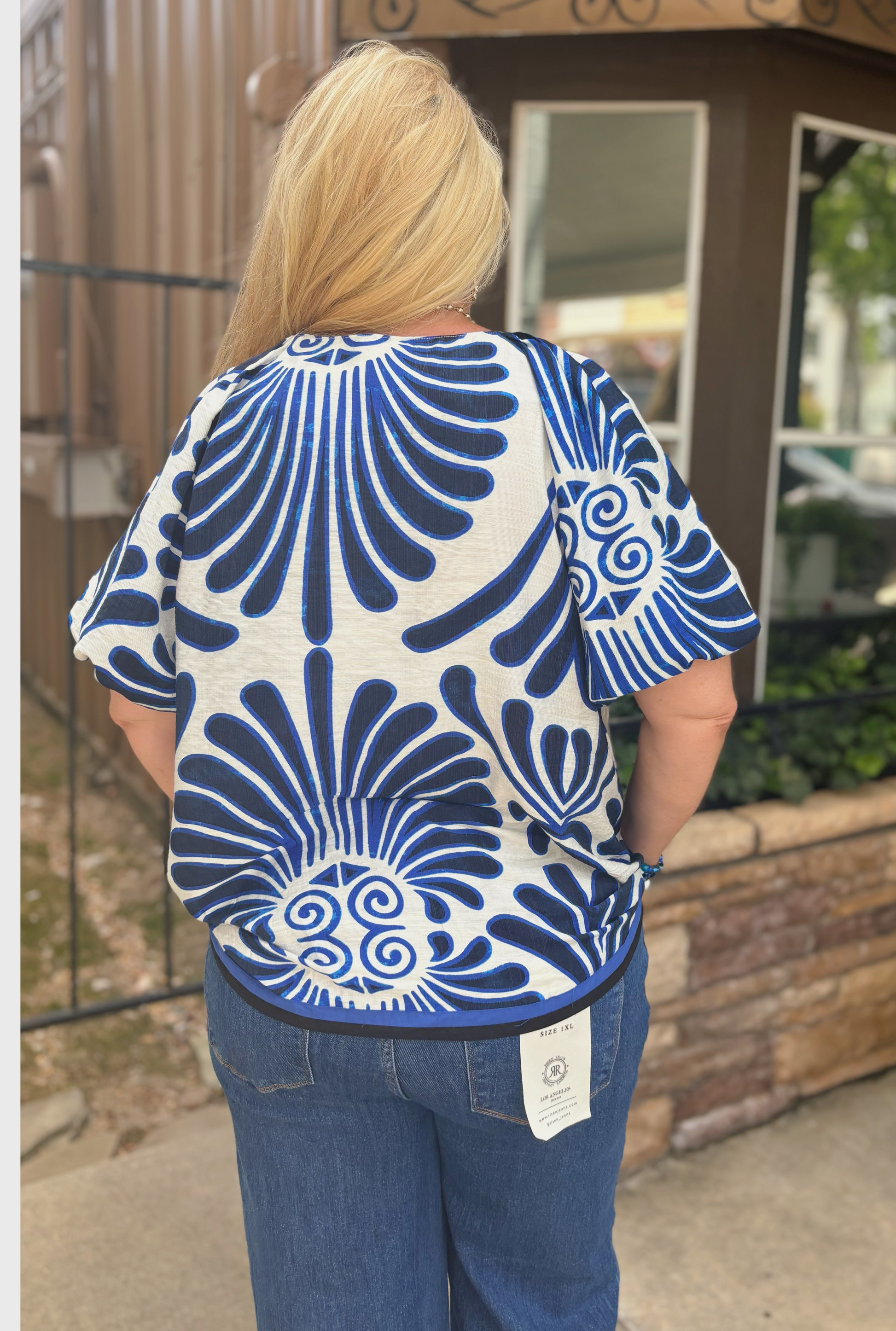 CURVY BLUE MARGO TOP