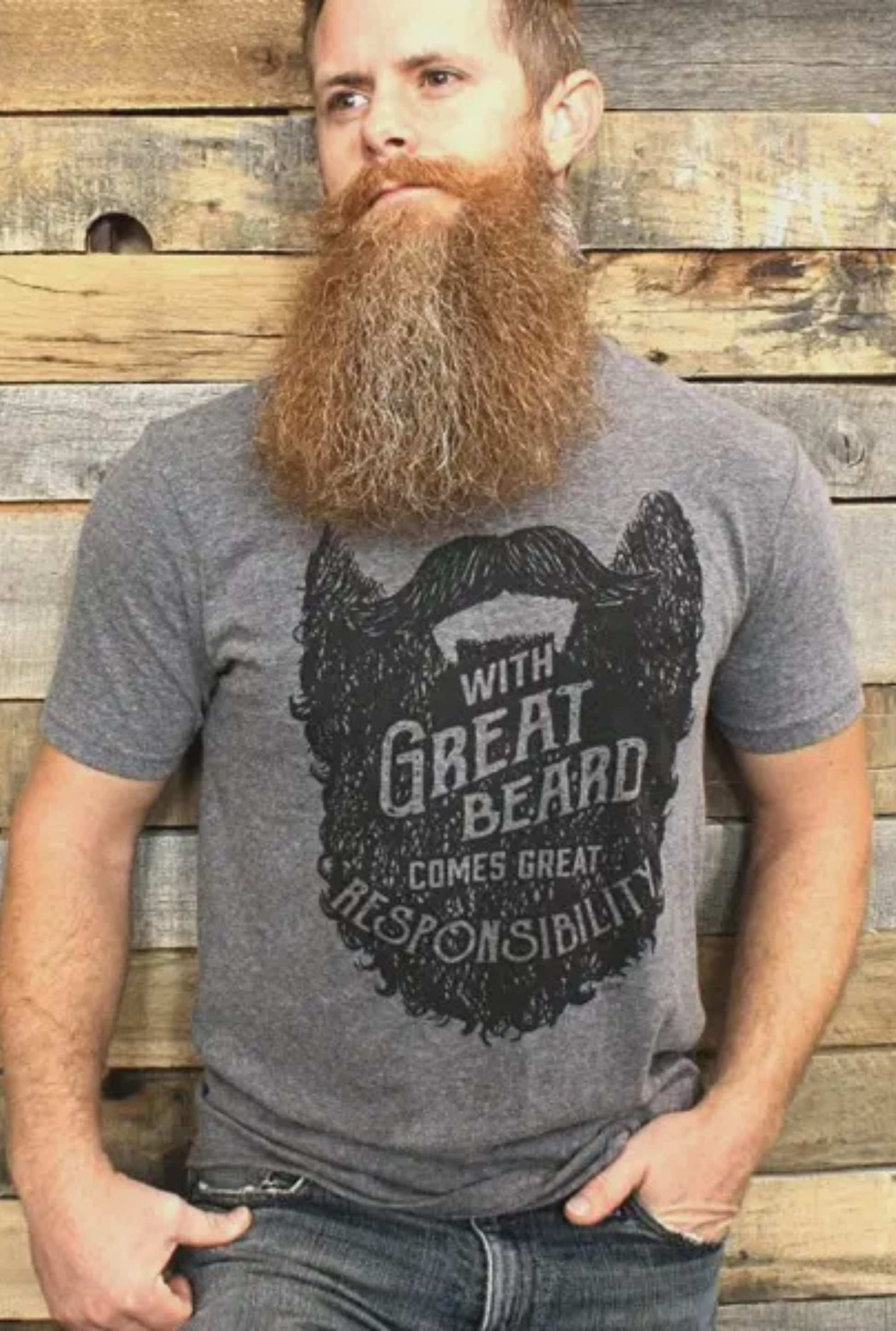 MEN'S WITH A GREAT BEARD TEE