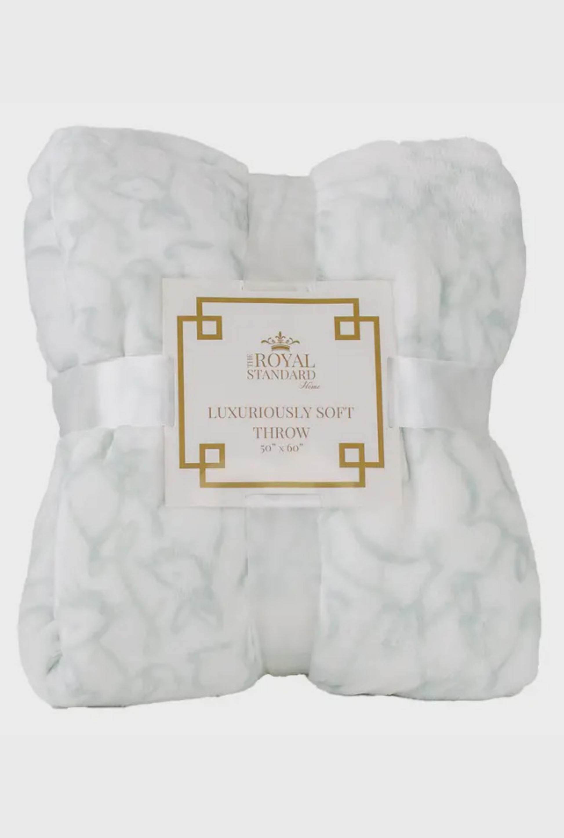 Delilah Bunny Throw White/Light Blue