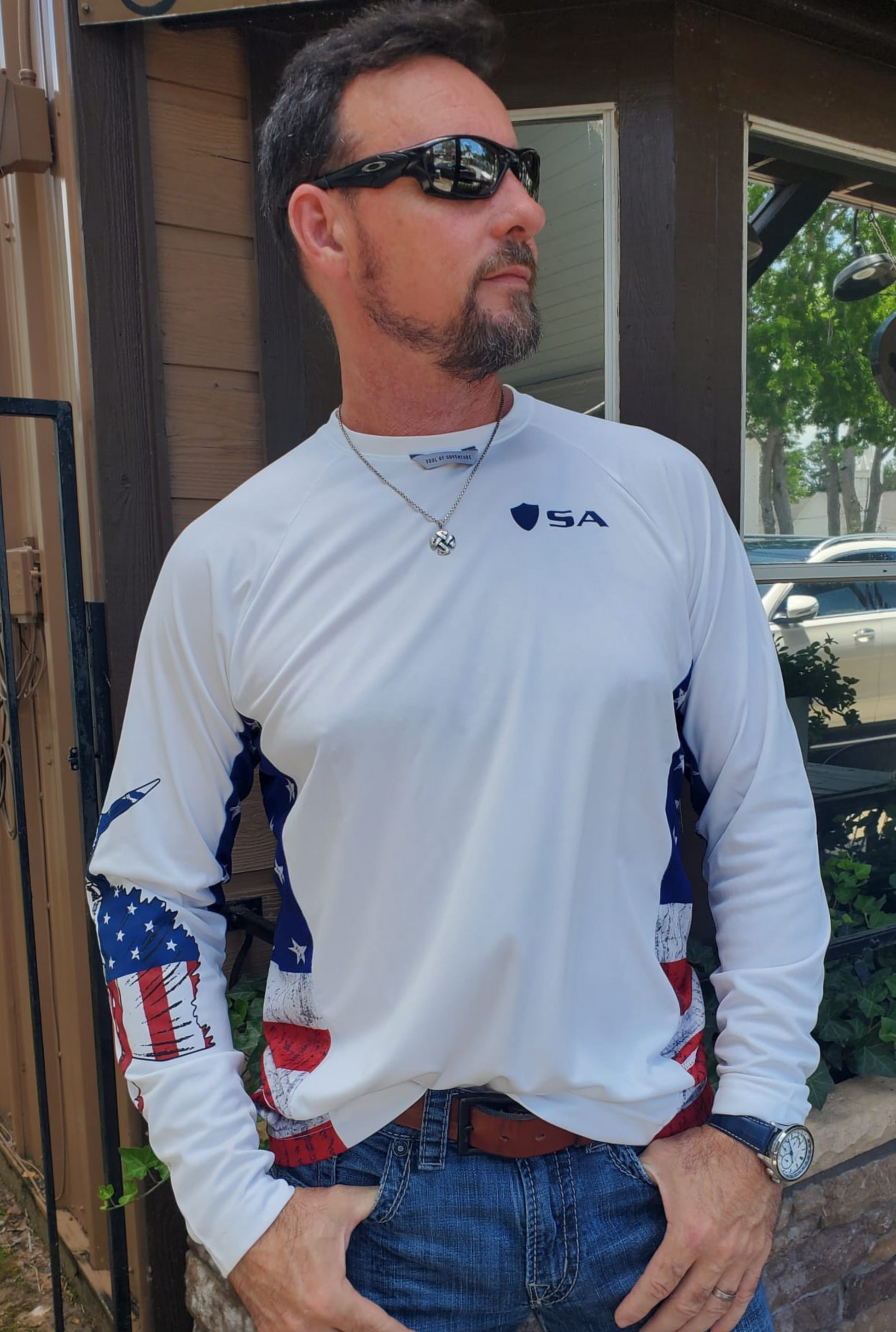 MEN'S AMERICAN FLAG SHIRT