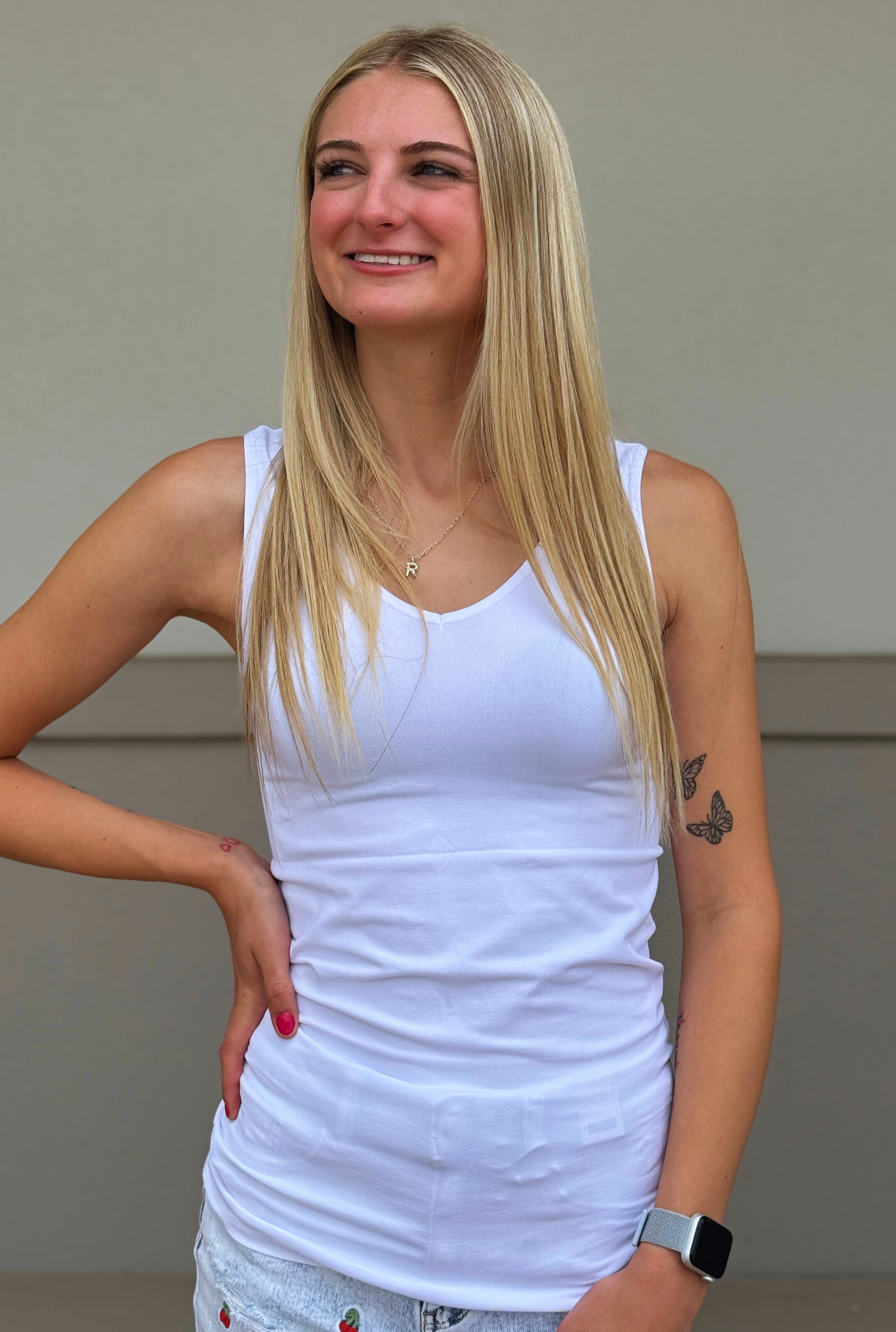 WHITE FASHIONABLE TANK