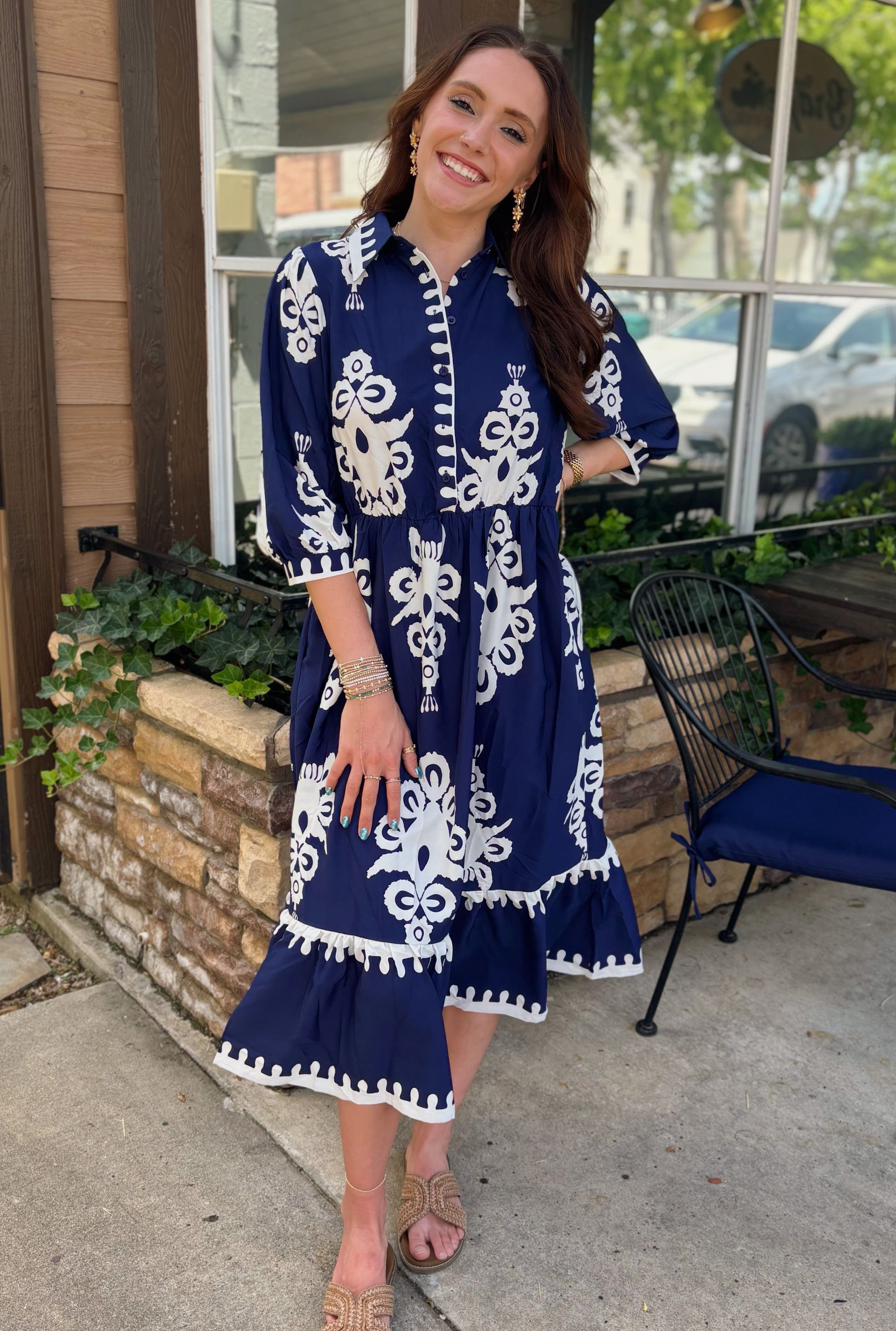 NAVY DARLA DRESS