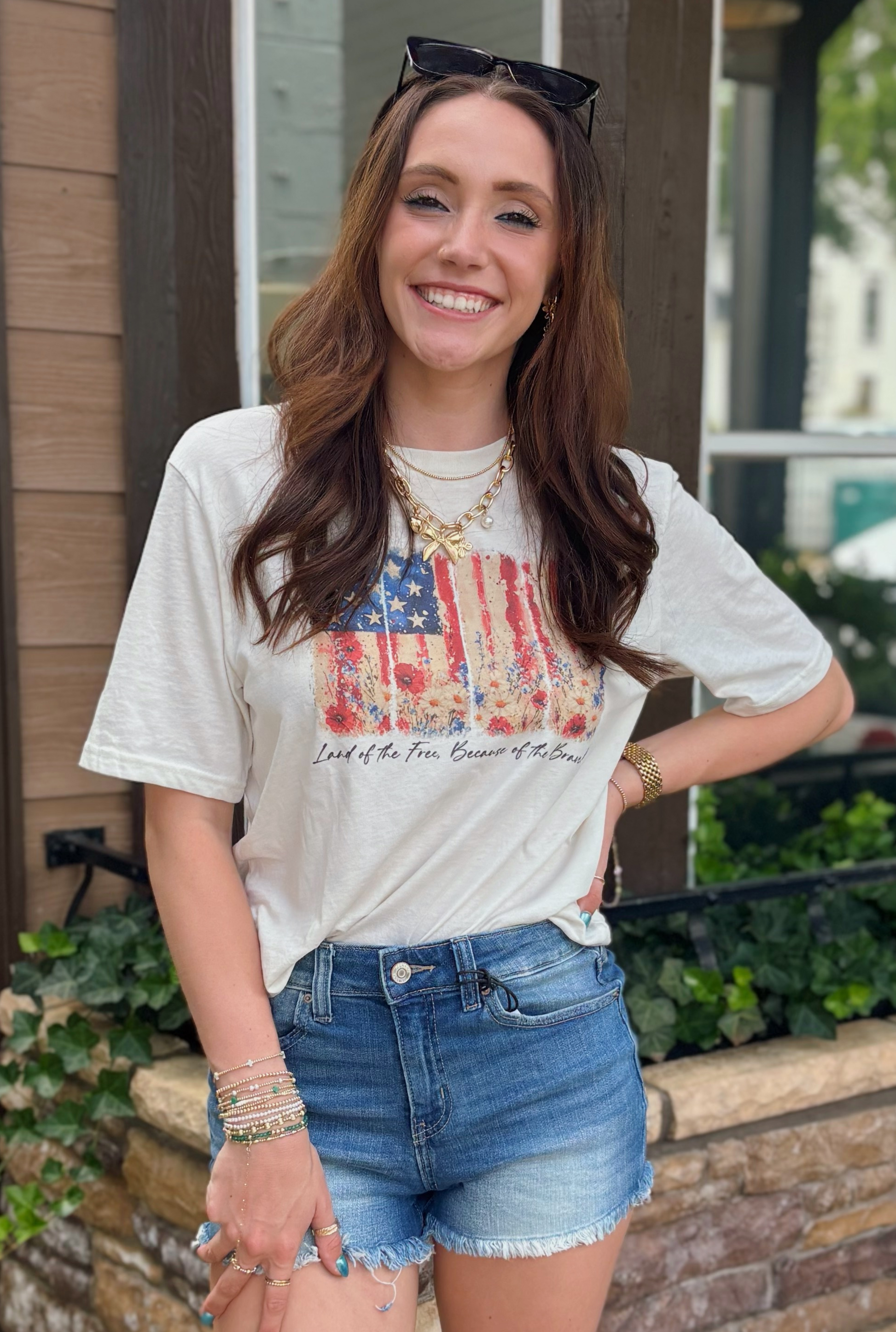 FLORAL USA GRAPHIC TEE