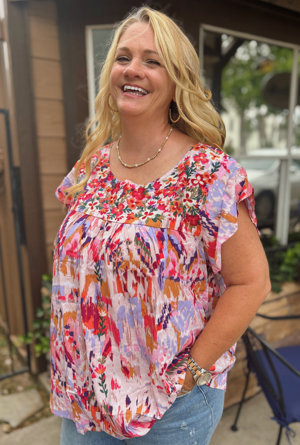 CURVY PINK LILAC LAURA TOP