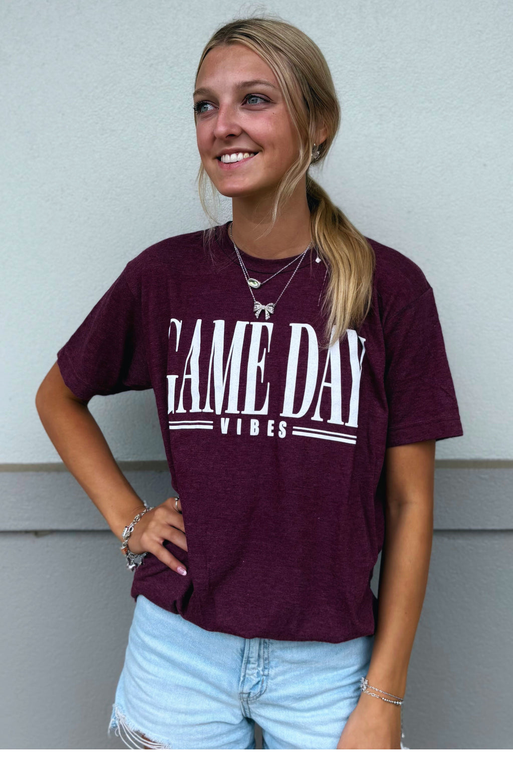 MAROON GAME DAY GRAPHIC TEE