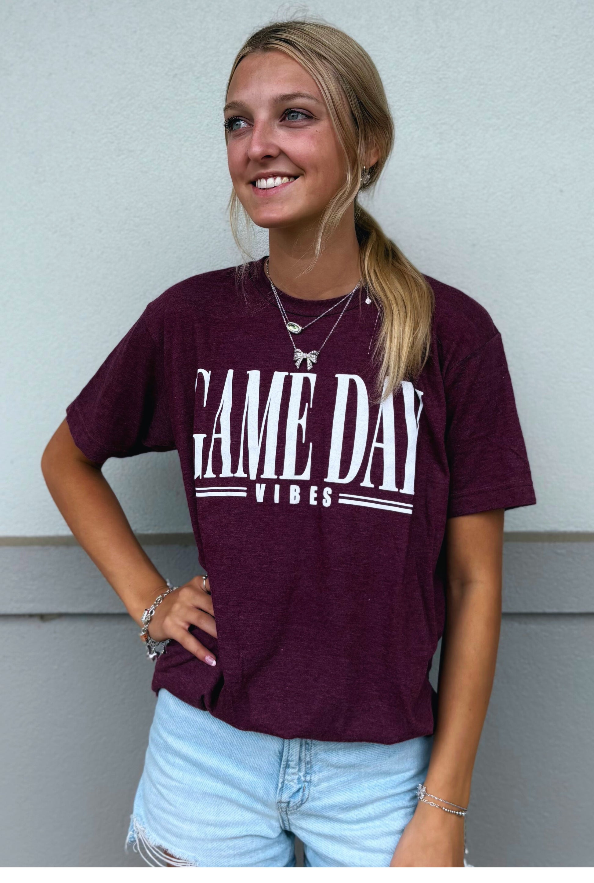 MAROON GAME DAY GRAPHIC TEE