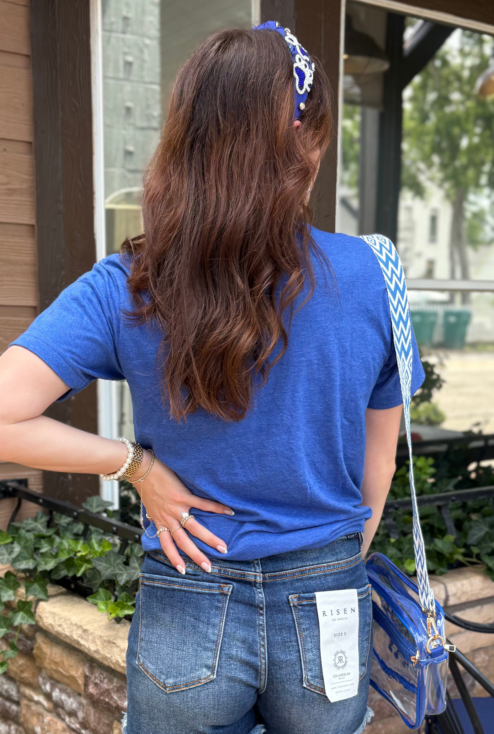 Blue Bow Tee