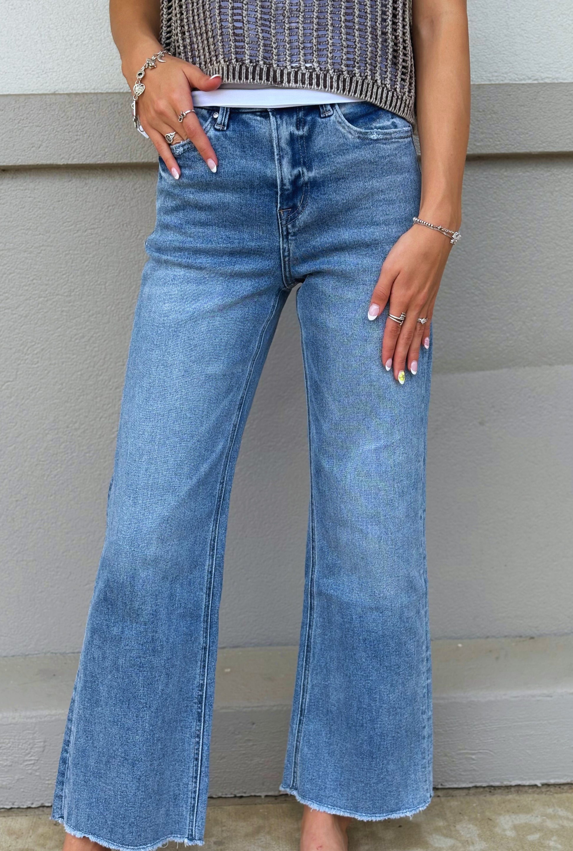 Festival Stretch Super High-Rise Wide Leg Jeans