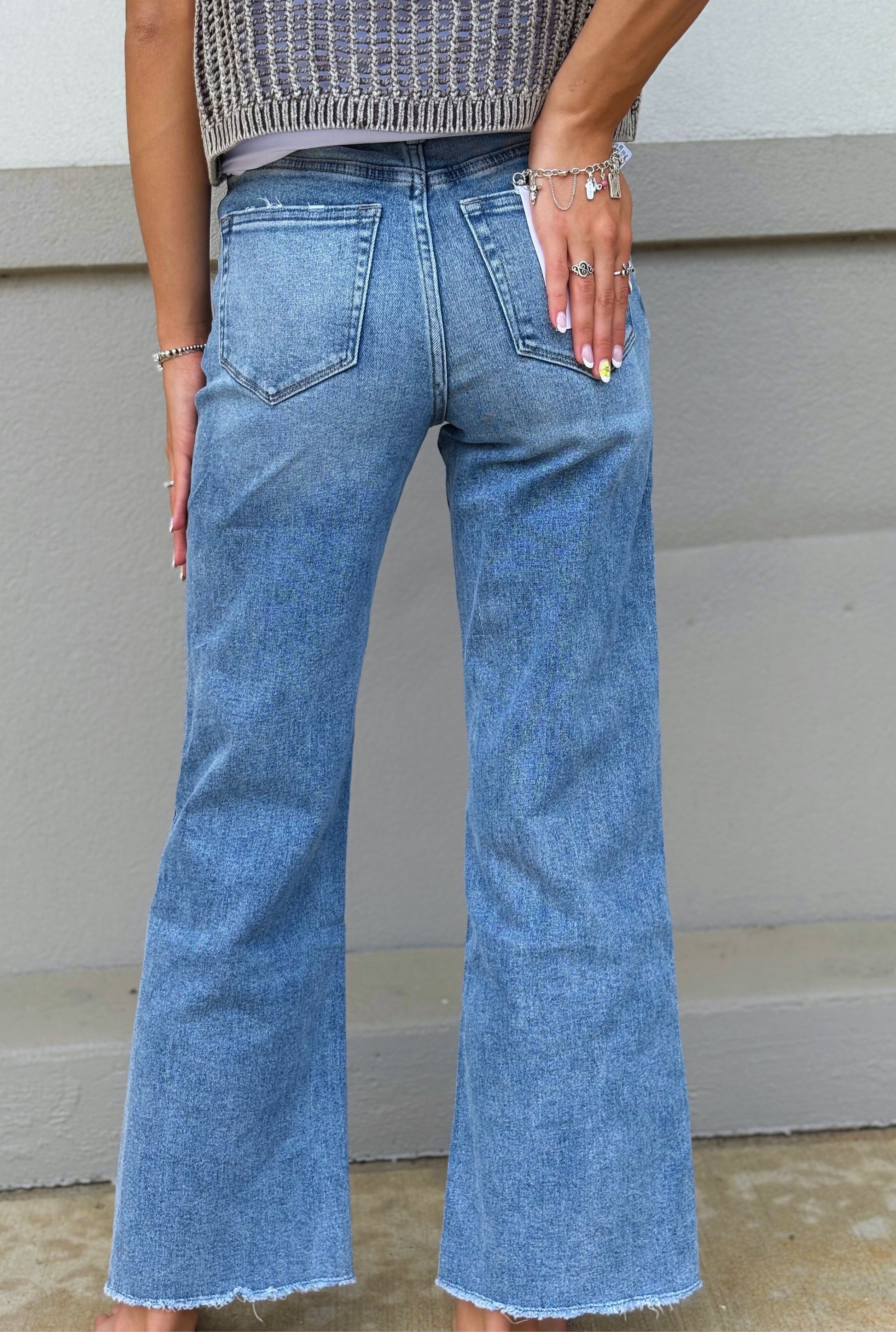Festival Stretch Super High-Rise Wide Leg Jeans