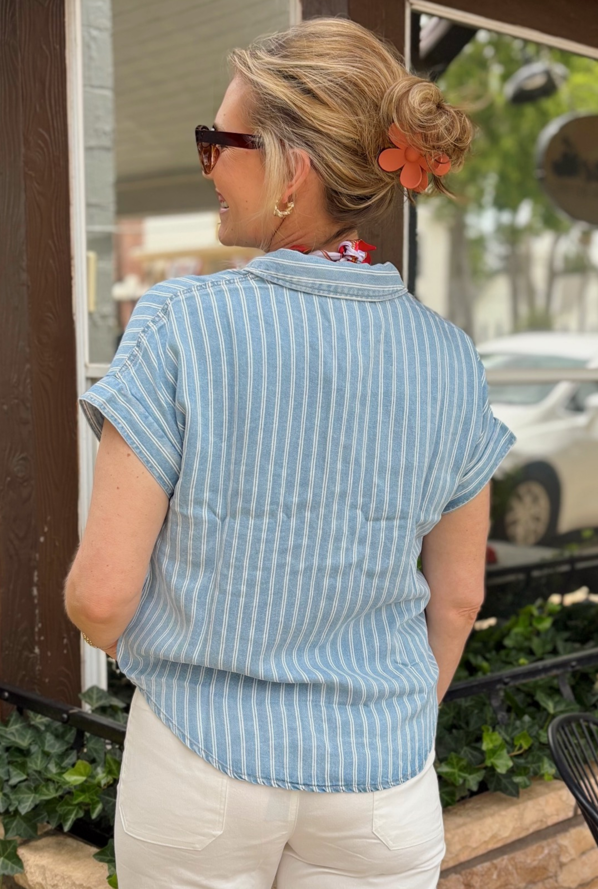 DENIM GRACIE TOP