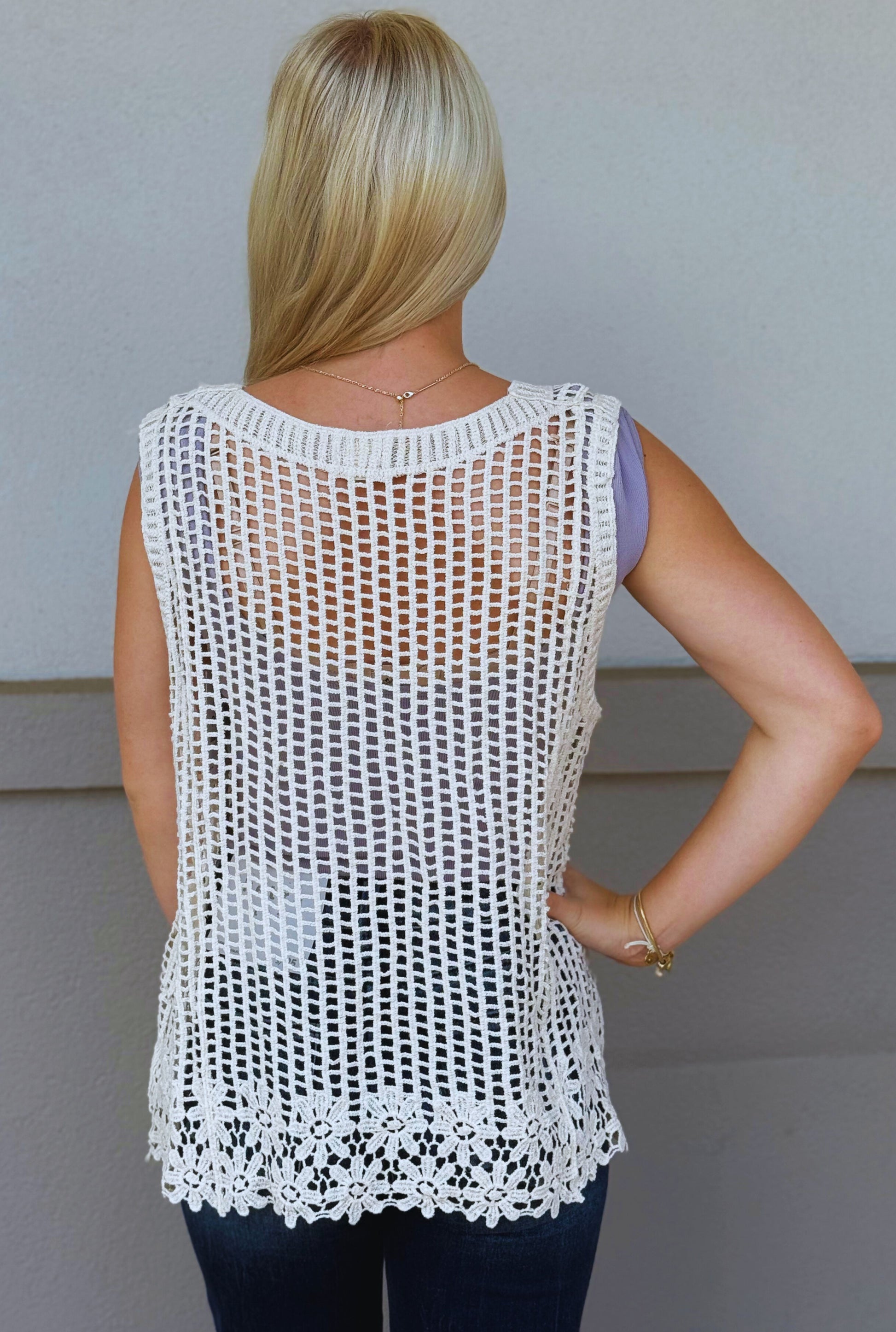CREAM POL VEST