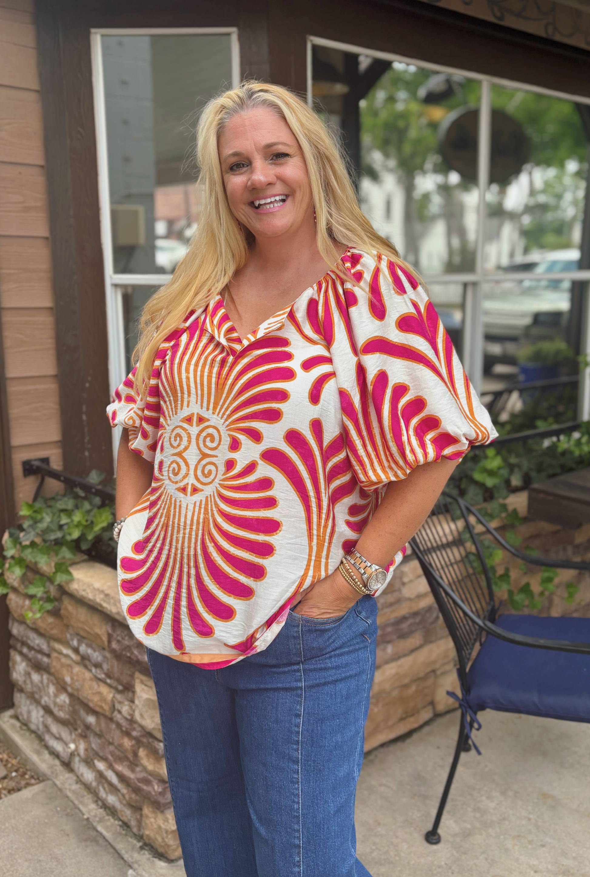 CURVY MAGENTA MARGO TOP