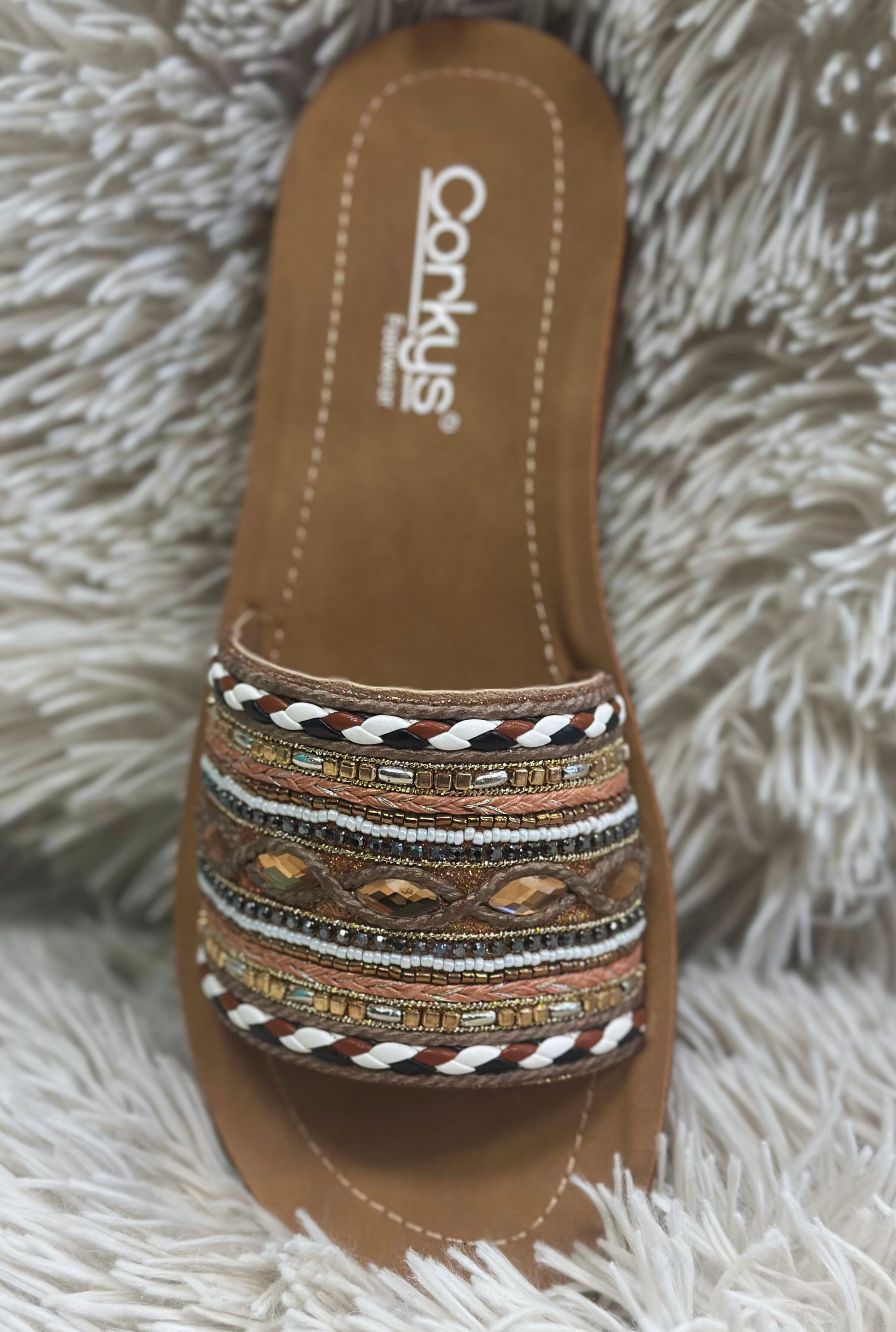 BRONZE VACATION MODE SANDALS