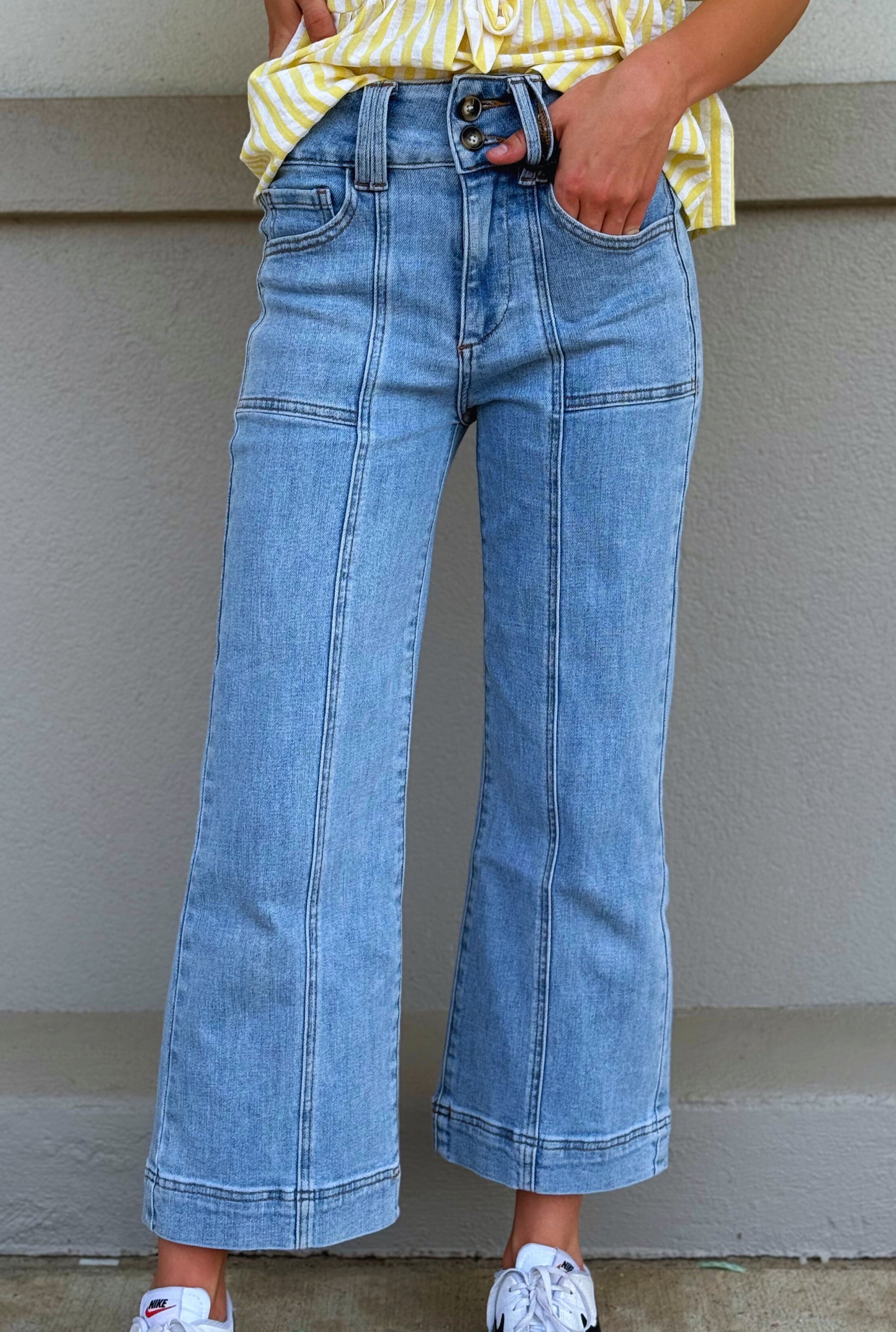 SUPER HIGH RISE WIDE CROP JEANS