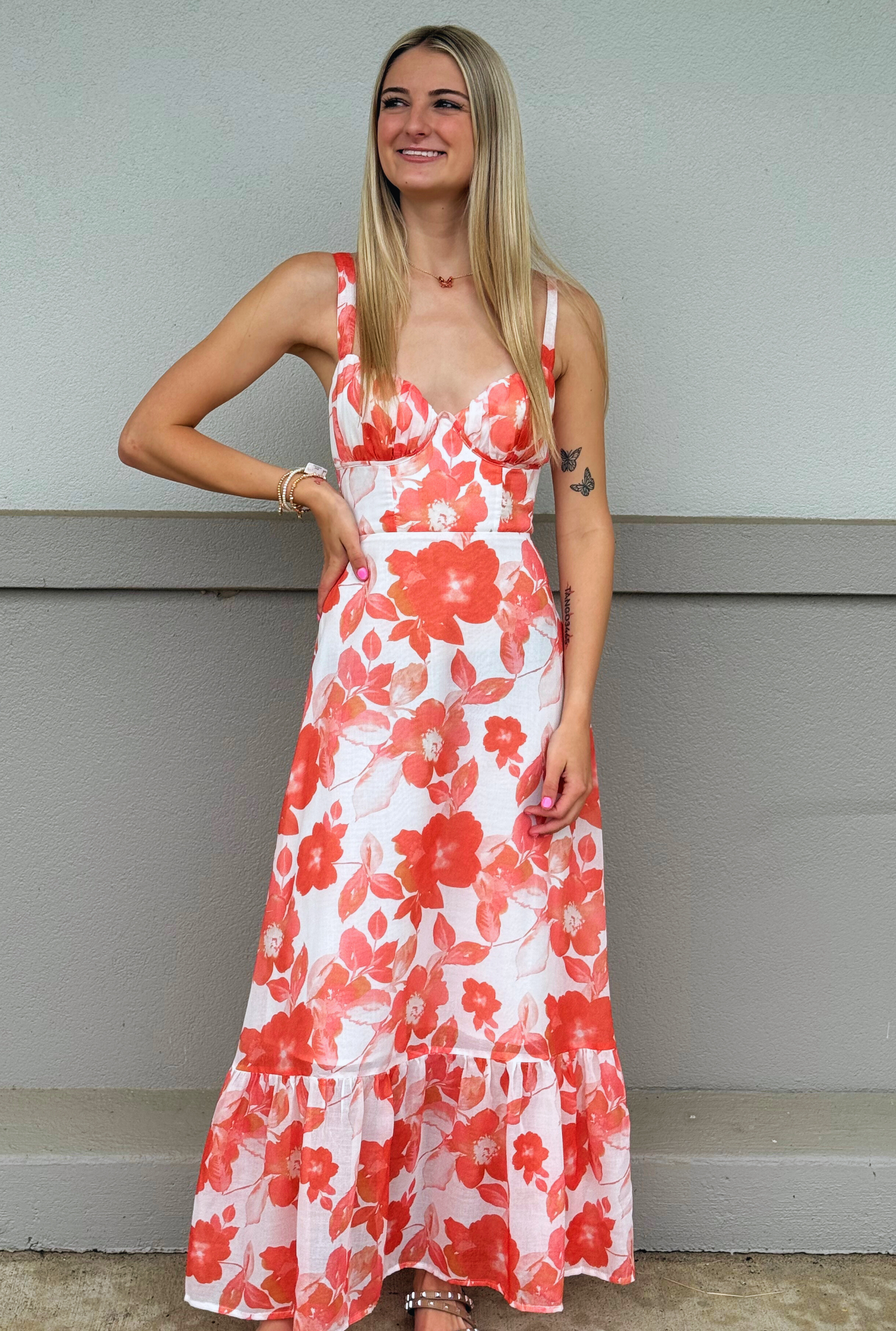 ORANGE SUNSET DREAMER DRESS