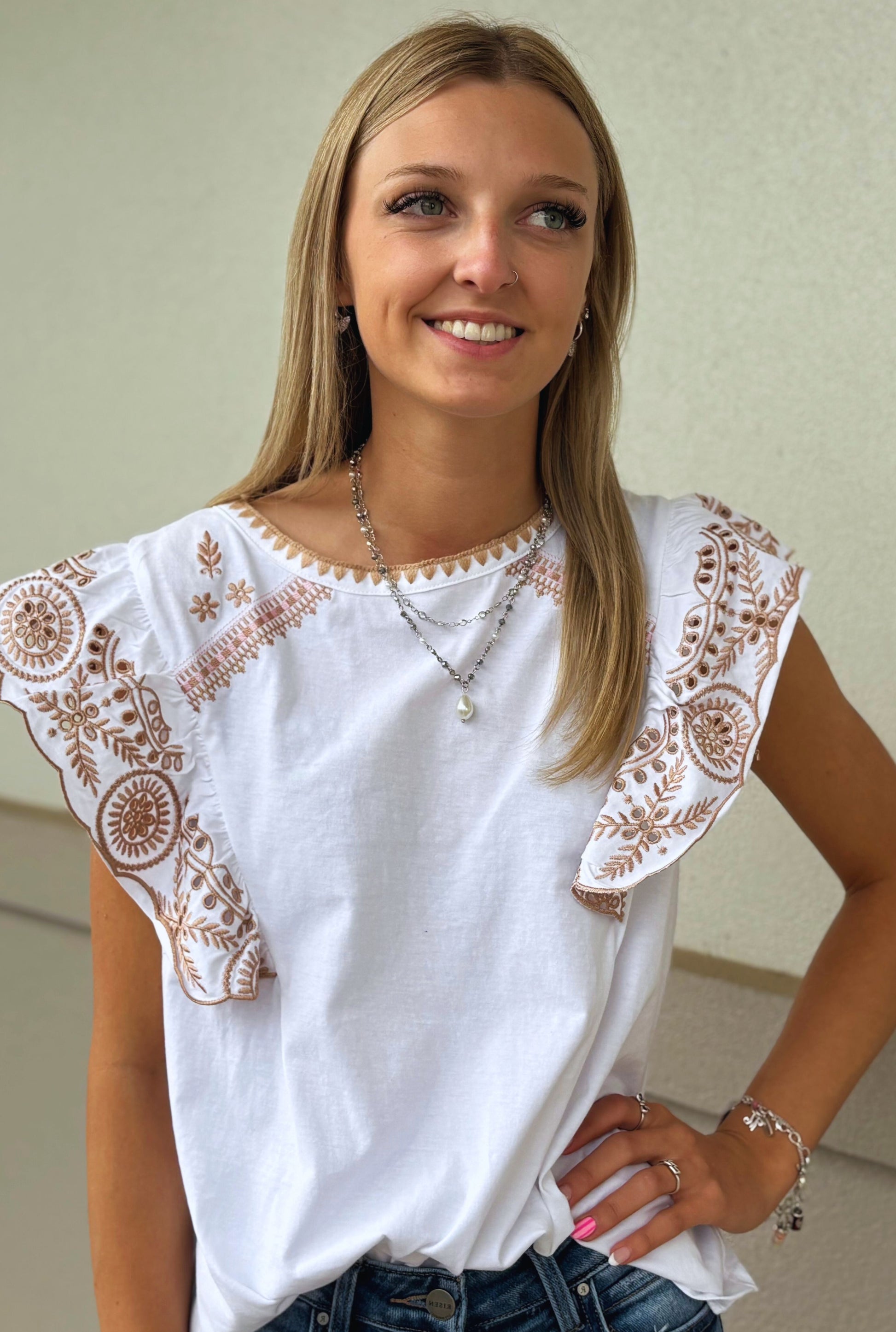 WHITE SAND DOLLAR TOP