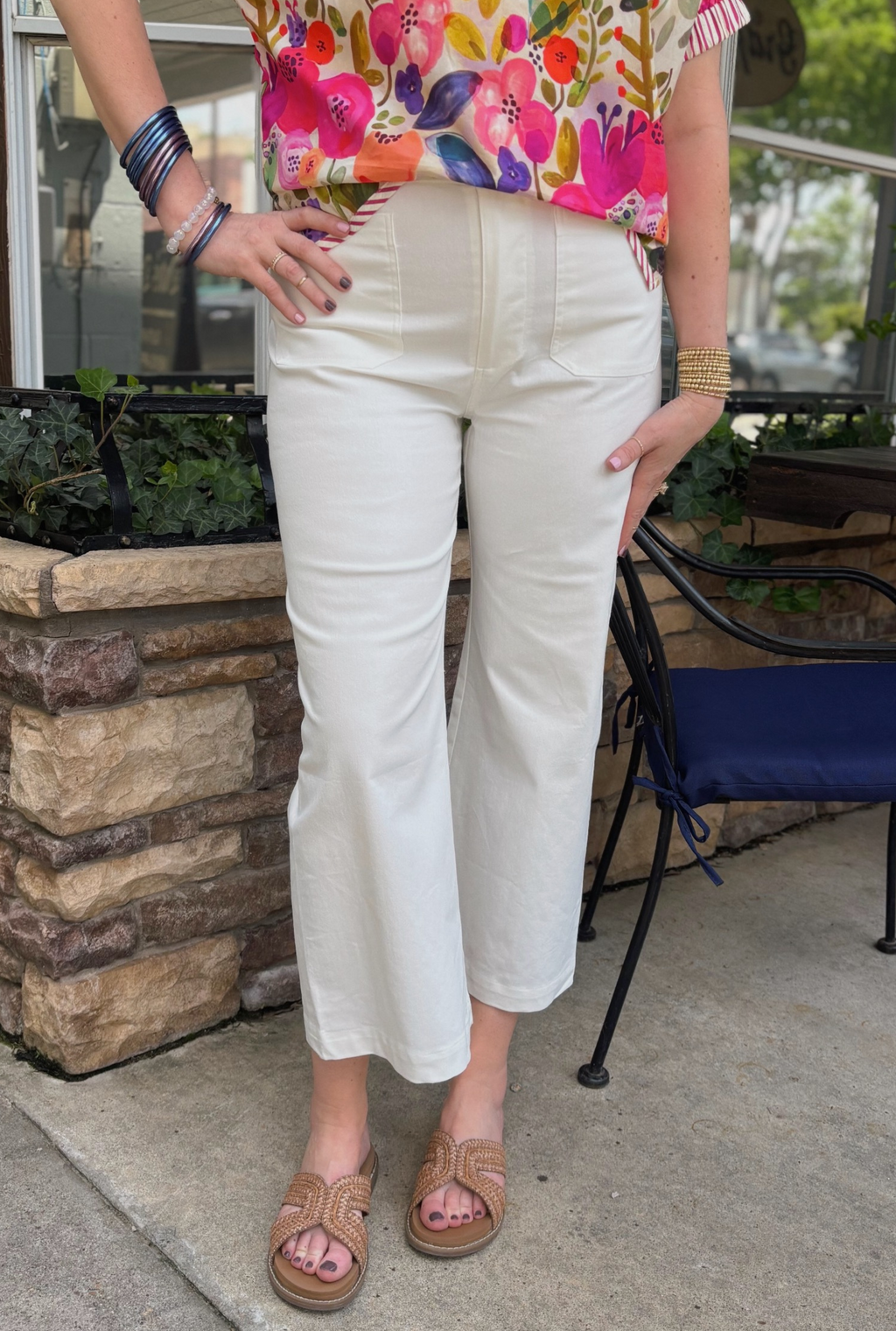 OFF WHITE ANKLE PANTS
