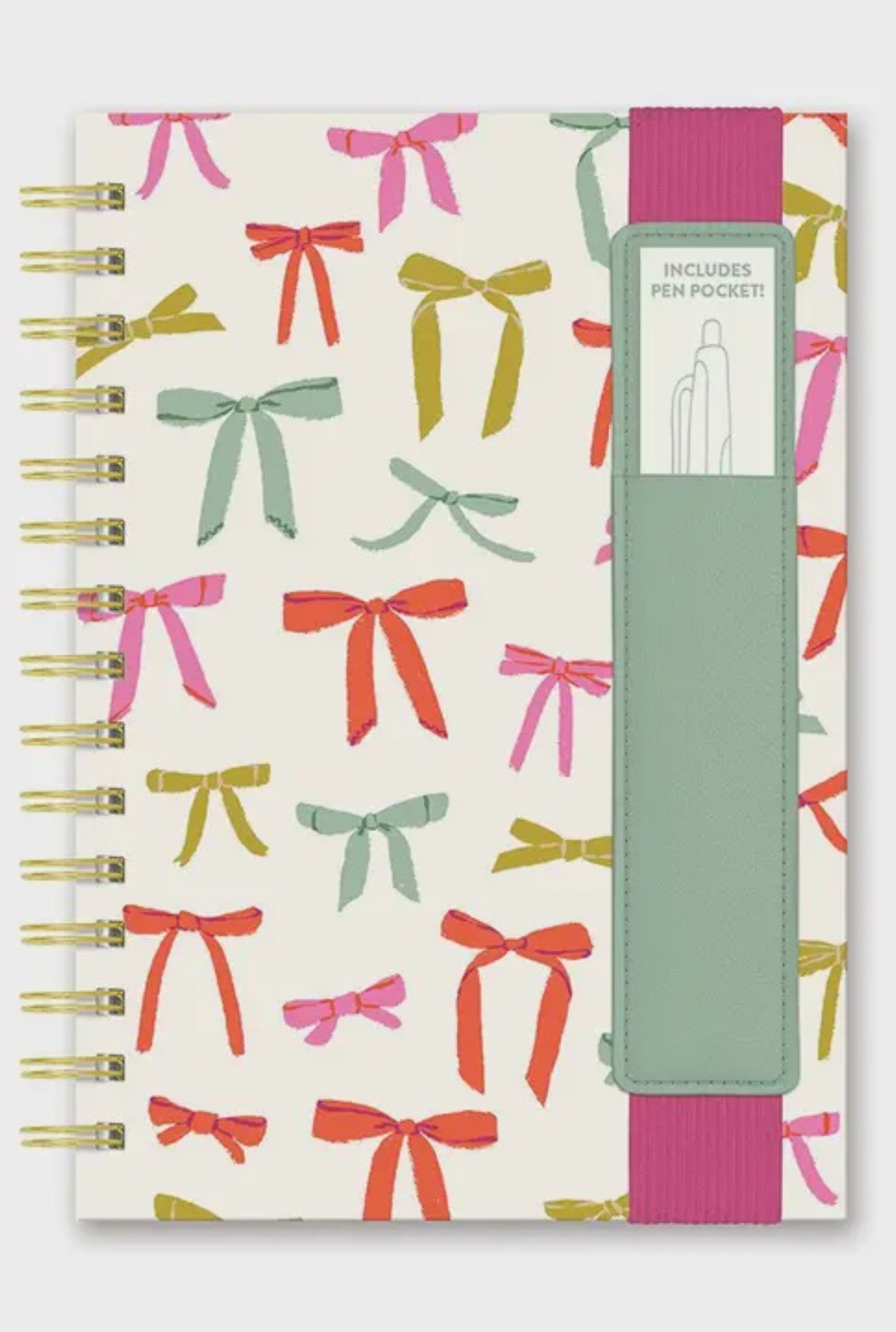 Put A Bow On It Oliver Notebook with Pen Pocket