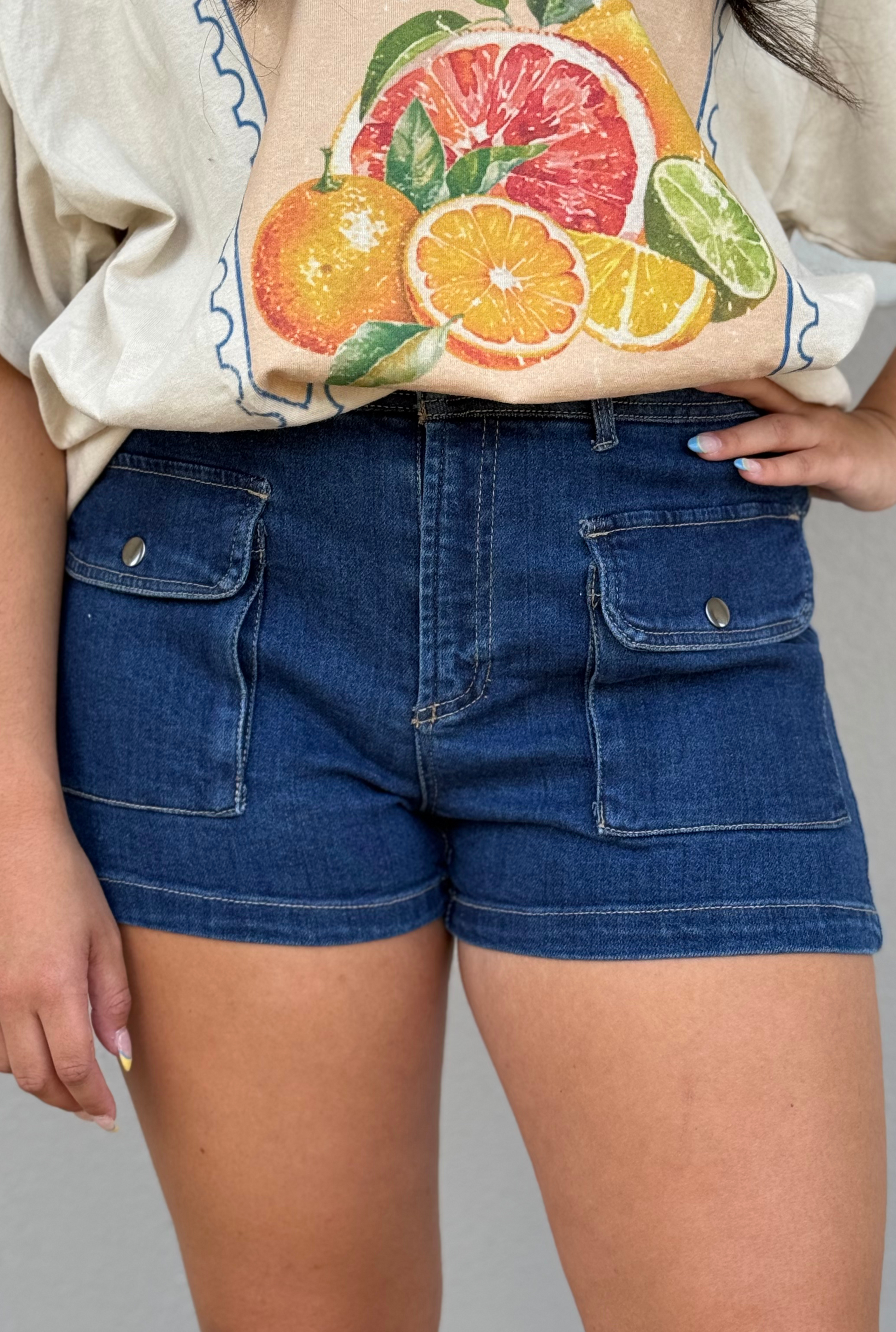 HIGH RISE CARGO SHORTS