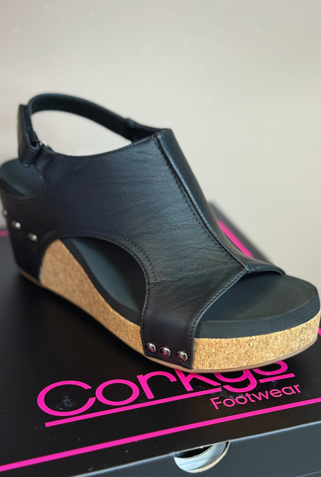 BLACK CARLEYS WEDGES