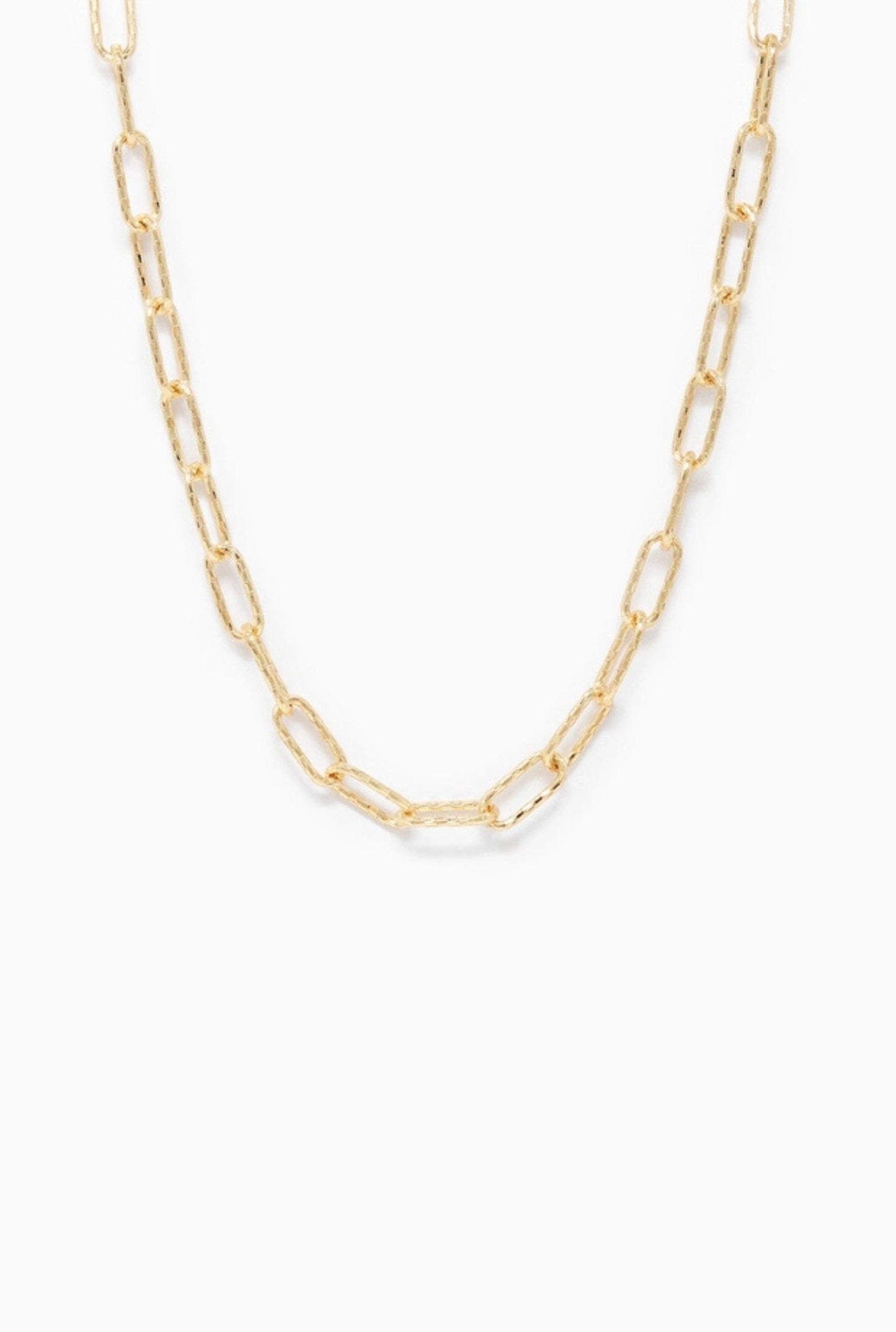 Textured Large Clip Link Chain Necklace