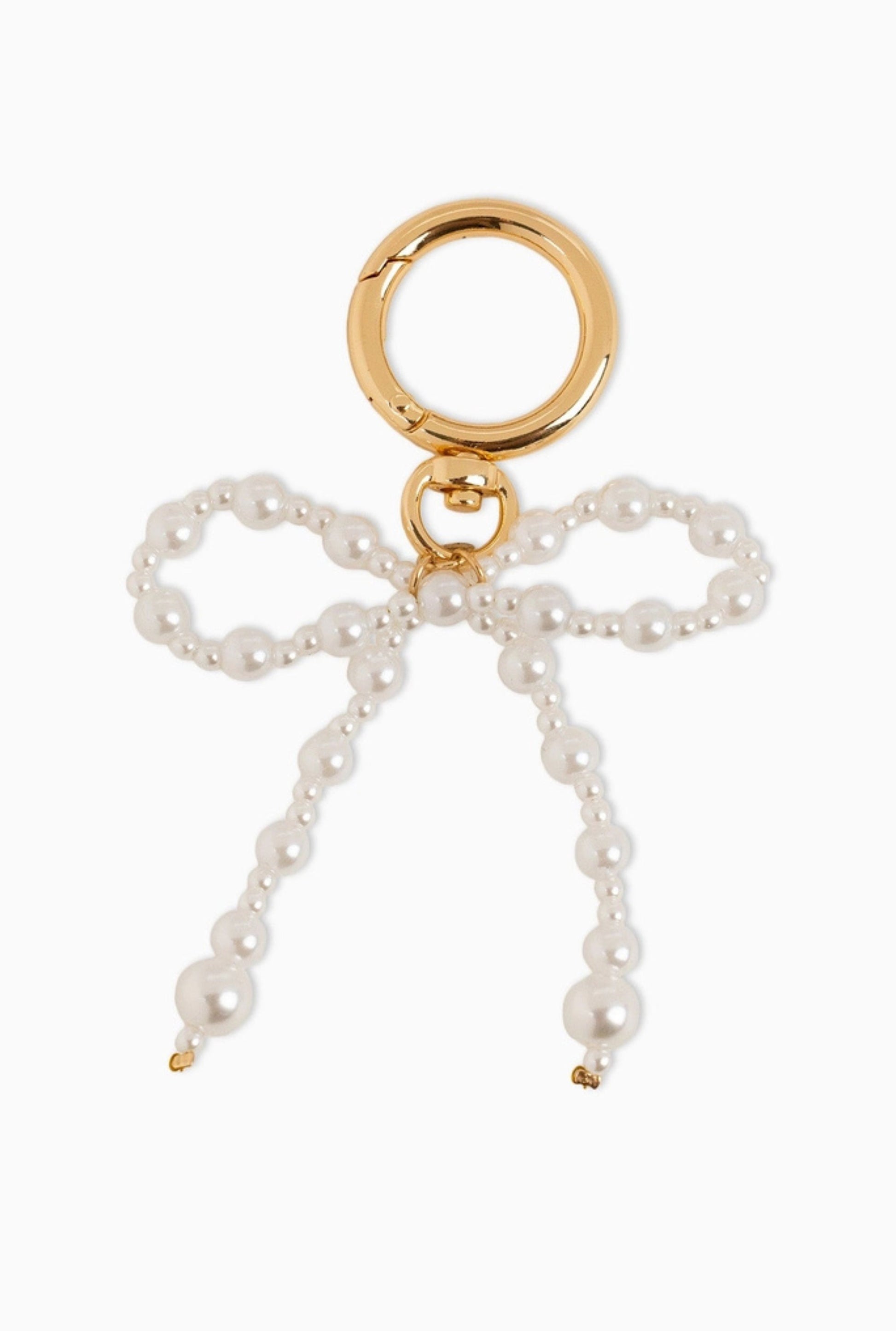 Mixed Pearl Coquette Bow Keychain