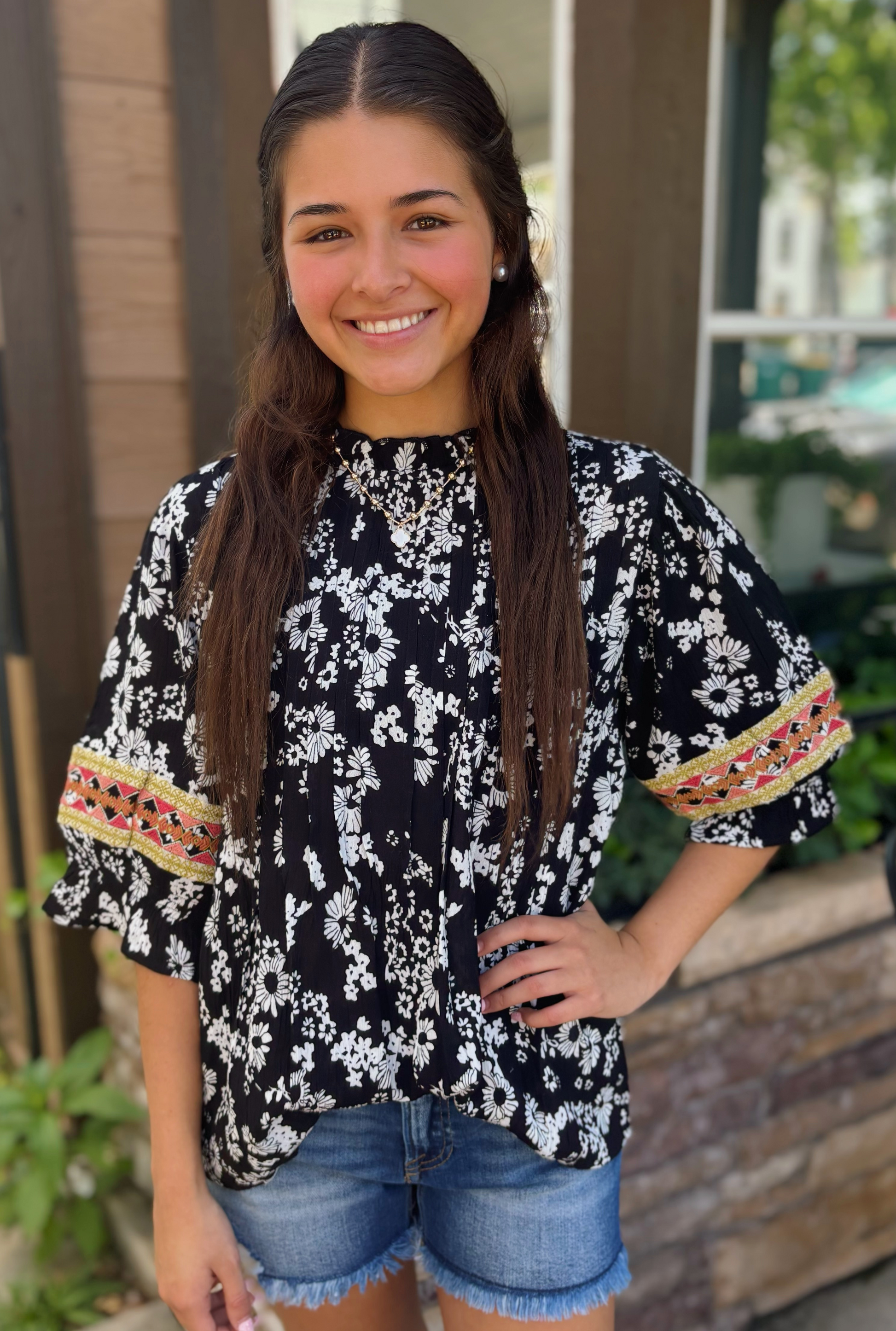 BLACK BOHO PERFECT TOP