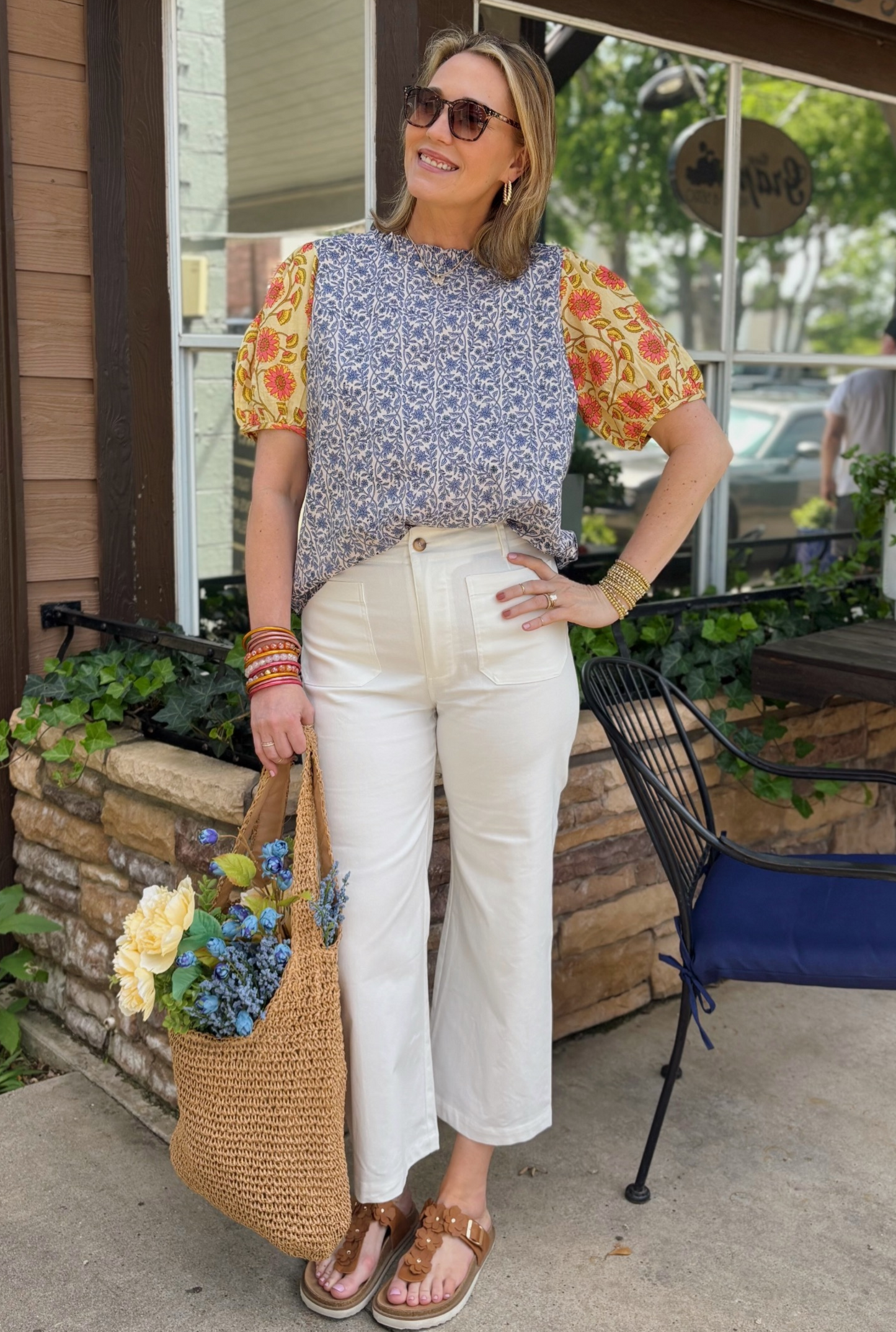 BLUE ROXANNE TOP