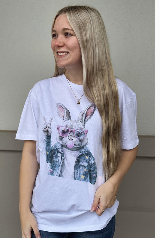 EASTER BUNNY SUNGLASSES GRAPHIC TEE