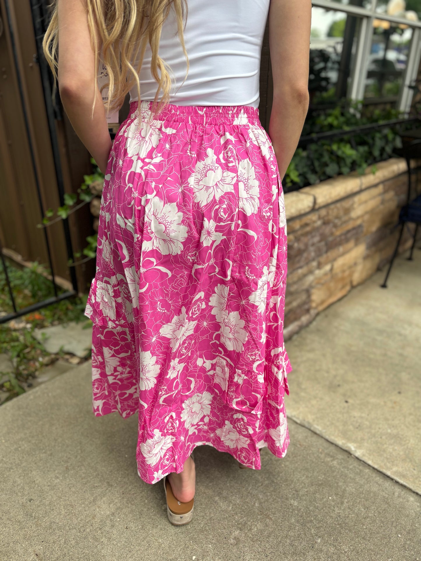 PINK ALOHA SKIRT