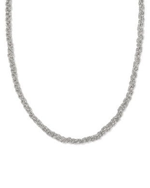 GABRIELLA BRAIDED CHAIN NECKLACE SILVER